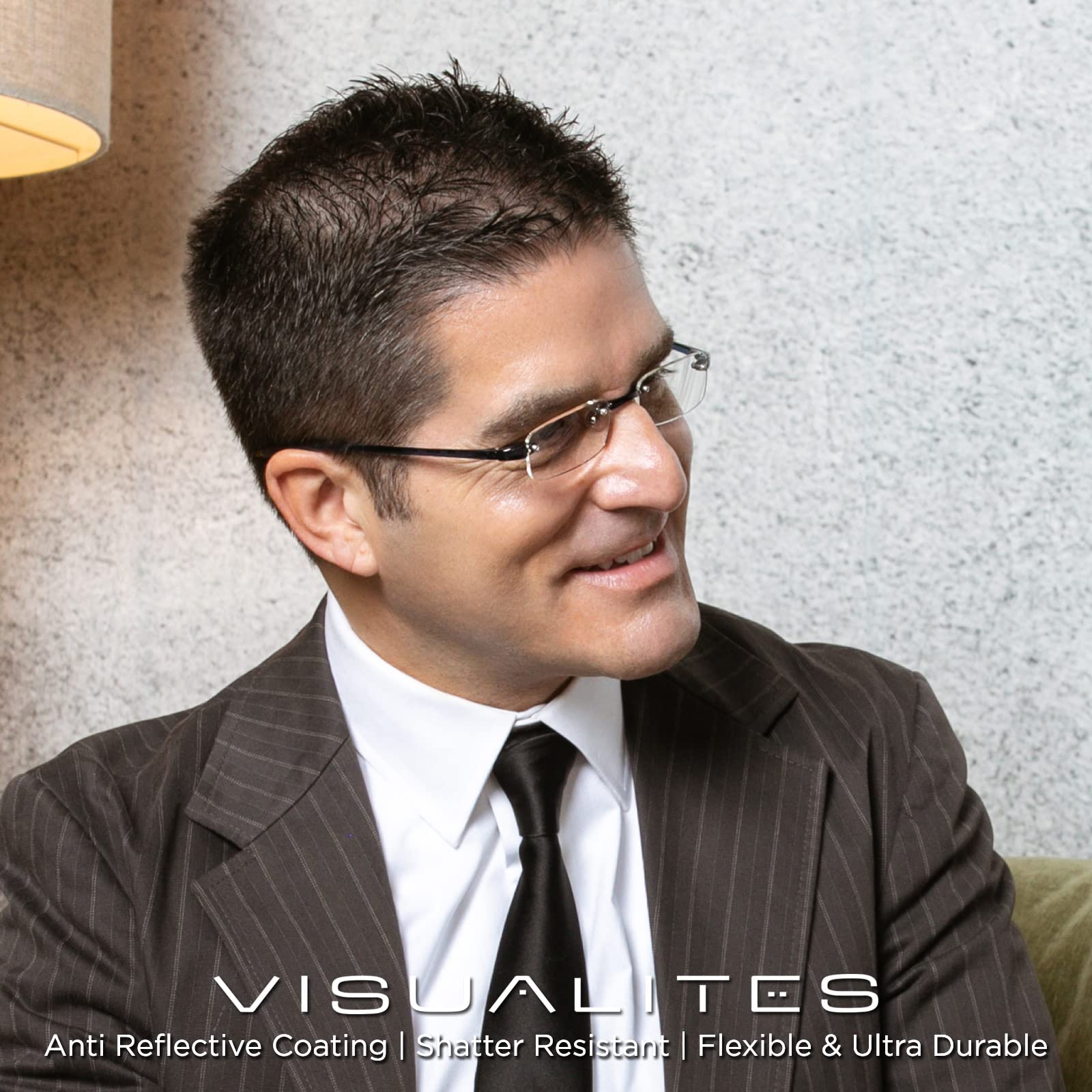 Lightweight Rimless Reading Glasses for Men and Women - VIS 1 Model - Perfect for Reading, Computer Work, and Daily Use