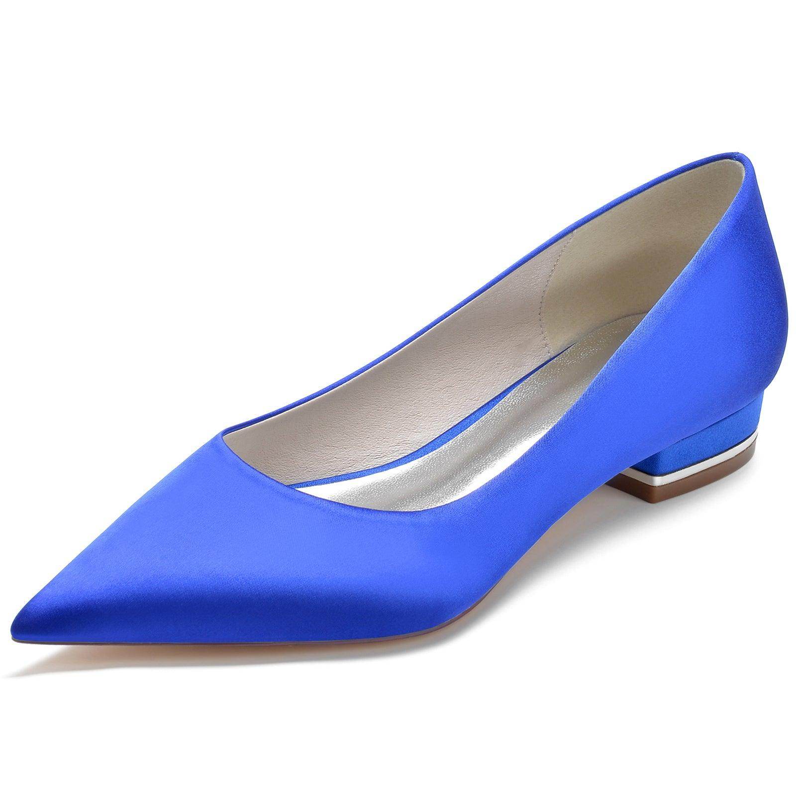 Flat Heel 2.5cm Silk-Like Comfortable Shoes CK0243 - Perfect for Office, Wedding & Casual Wear
