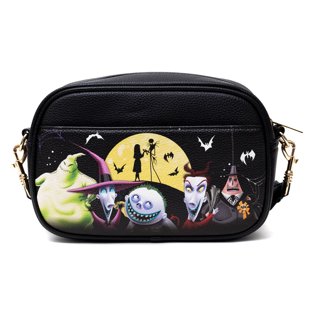 WondaPOP Nightmare Before Christmas Camera Crossbody Purse - Gothic Themed Handbag for Women | Perfect for Halloween, Cosplay & Disney Fans