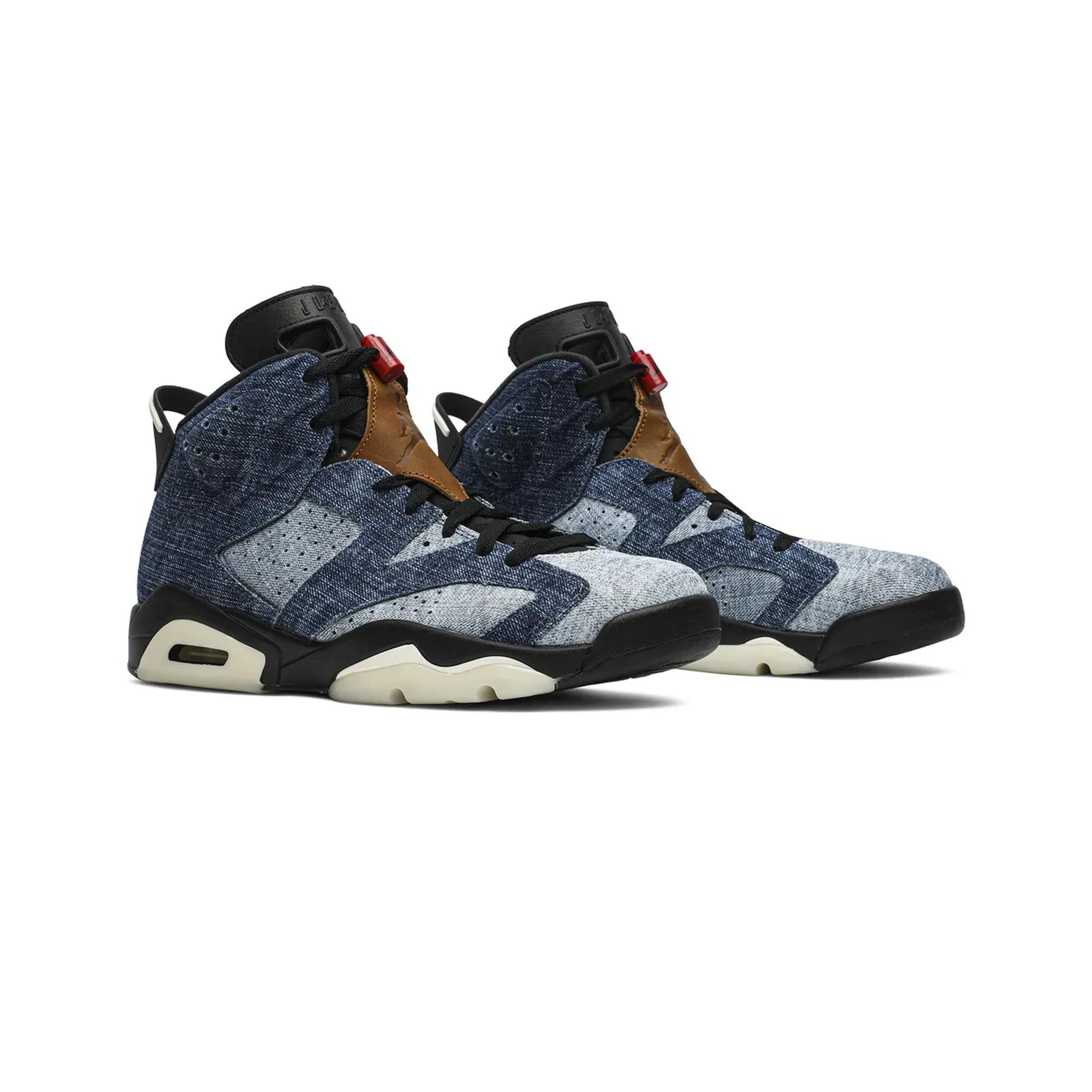 Air Jordan 6 'Washed Denim' Retro Sneakers - New Men's Basketball Shoes for Casual Wear & Street Style