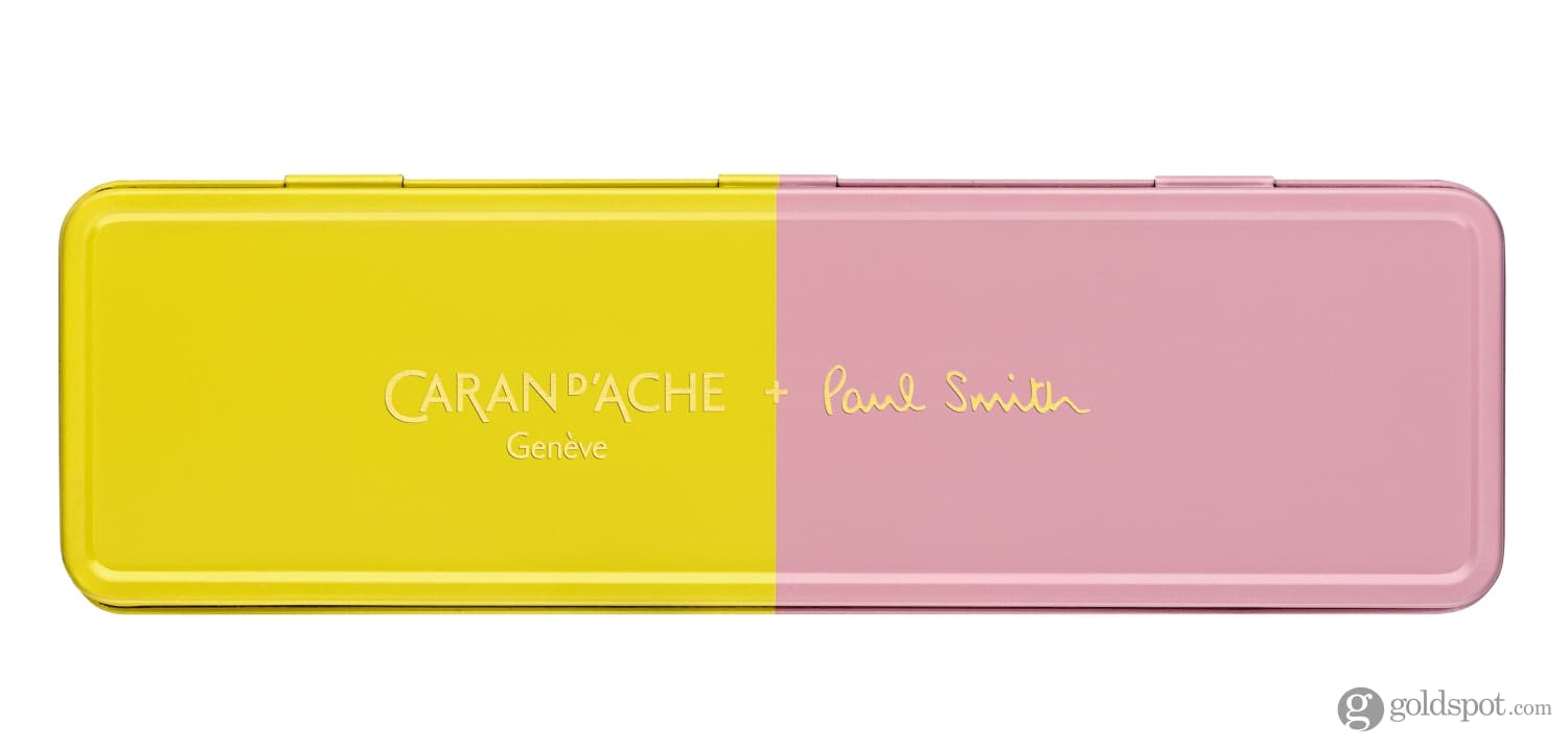 Caran d'Ache 849 Paul Smith Limited Edition Ballpoint Pen - Chartreuse & Rose Color - Premium Swiss Writing Instrument for Office, Gift & Collectors