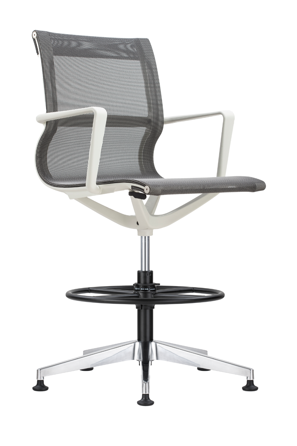 Eurotech Kinetic Stool - White Frame Designer Spider Mesh Ergonomic Chair (EH301W) | Perfect for Home Office, Gaming & Modern Workspaces