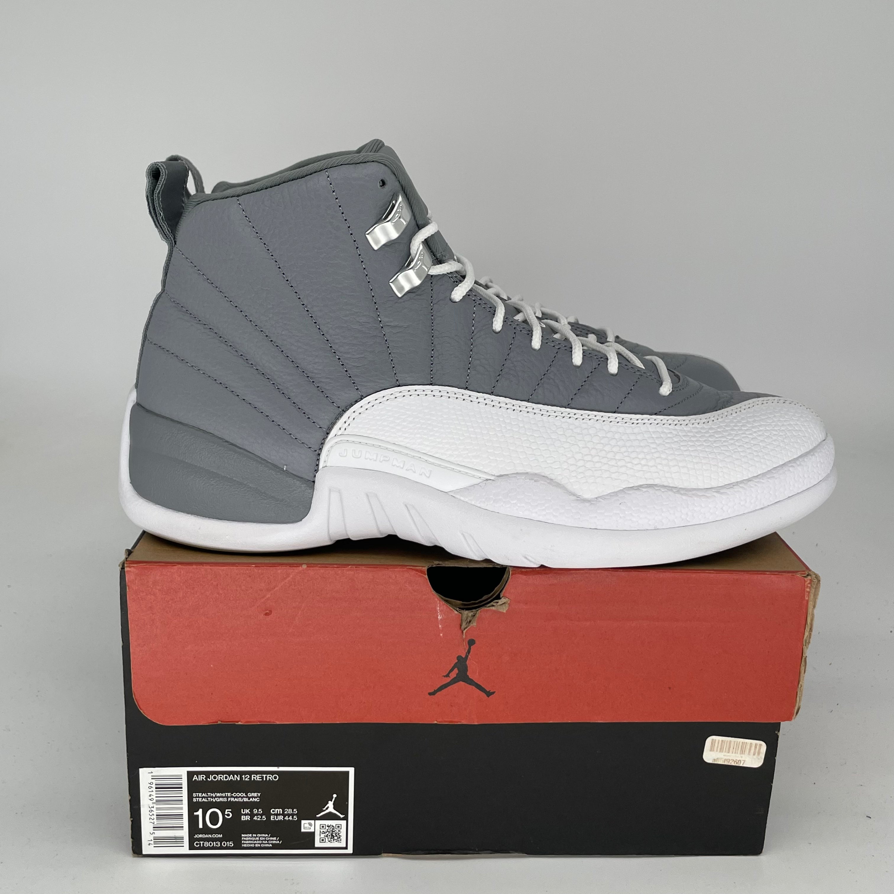 AIR JORDAN 12 STEALTH Men's Basketball Shoes - Size 10.5 (CT8013-015) | Retro Sneakers for Streetwear, Gym & Casual Outfits