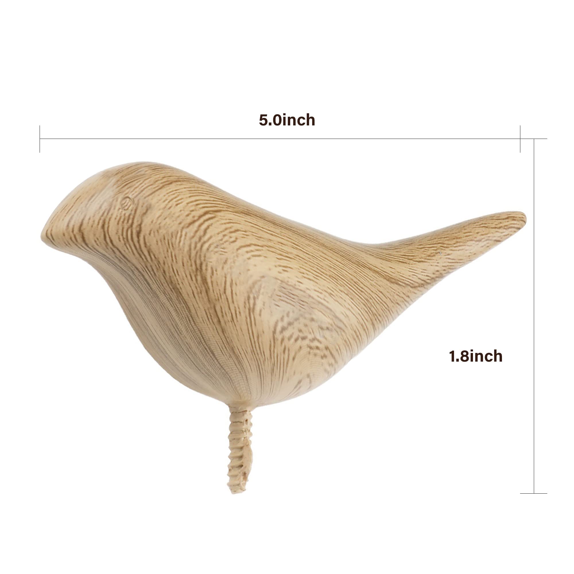 Decorative Bird Wall Hooks - 2 Pack Wooden Coat Hooks for Hanging Coats, Hats, Bags & Towels - Perfect for Entryway, Bathroom & Bedroom Organization