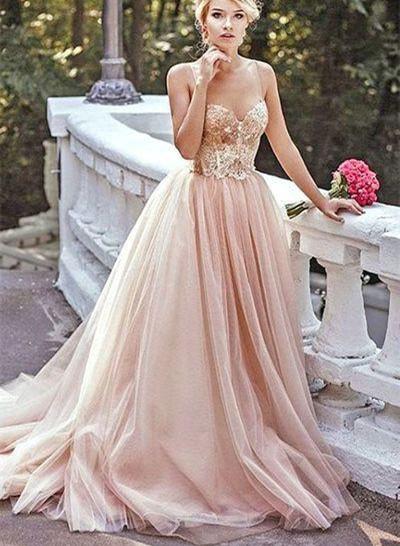 Elegant Gold Sequin A-Line Evening Prom Dress with Long Tulle Skirt - Perfect for Homecoming, Formal Dances & Special Occasions