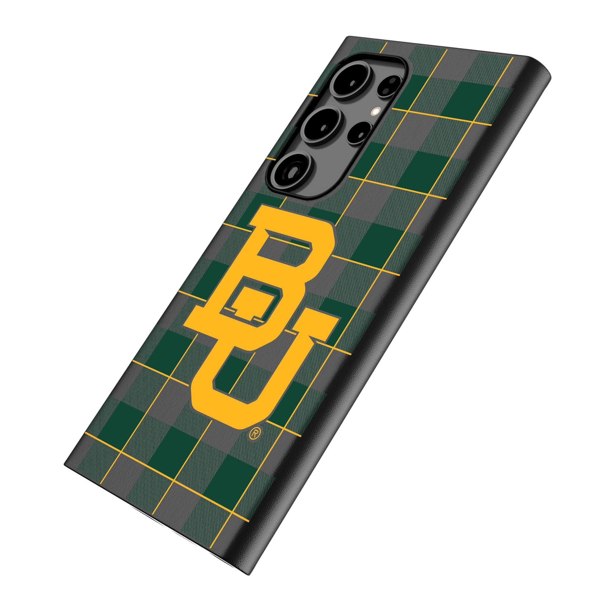 Baylor University Bears Plaid MagSafe Compatible Phone Case for Samsung Galaxy S21 S22 S23 - Perfect for Game Day & School Spirit