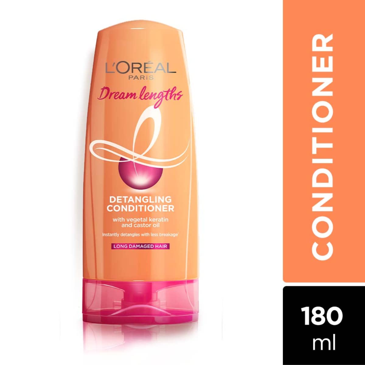 L'Oréal Paris Dream Lengths Nourishing & Repairing Conditioner for Long, Damaged Hair - 180ml (Pack of 2) | Deep Hydration & Shine | Salon-Quality Hair Care for Dry, Brittle Hair | Perfect for Daily Use & Post-Color Treatment