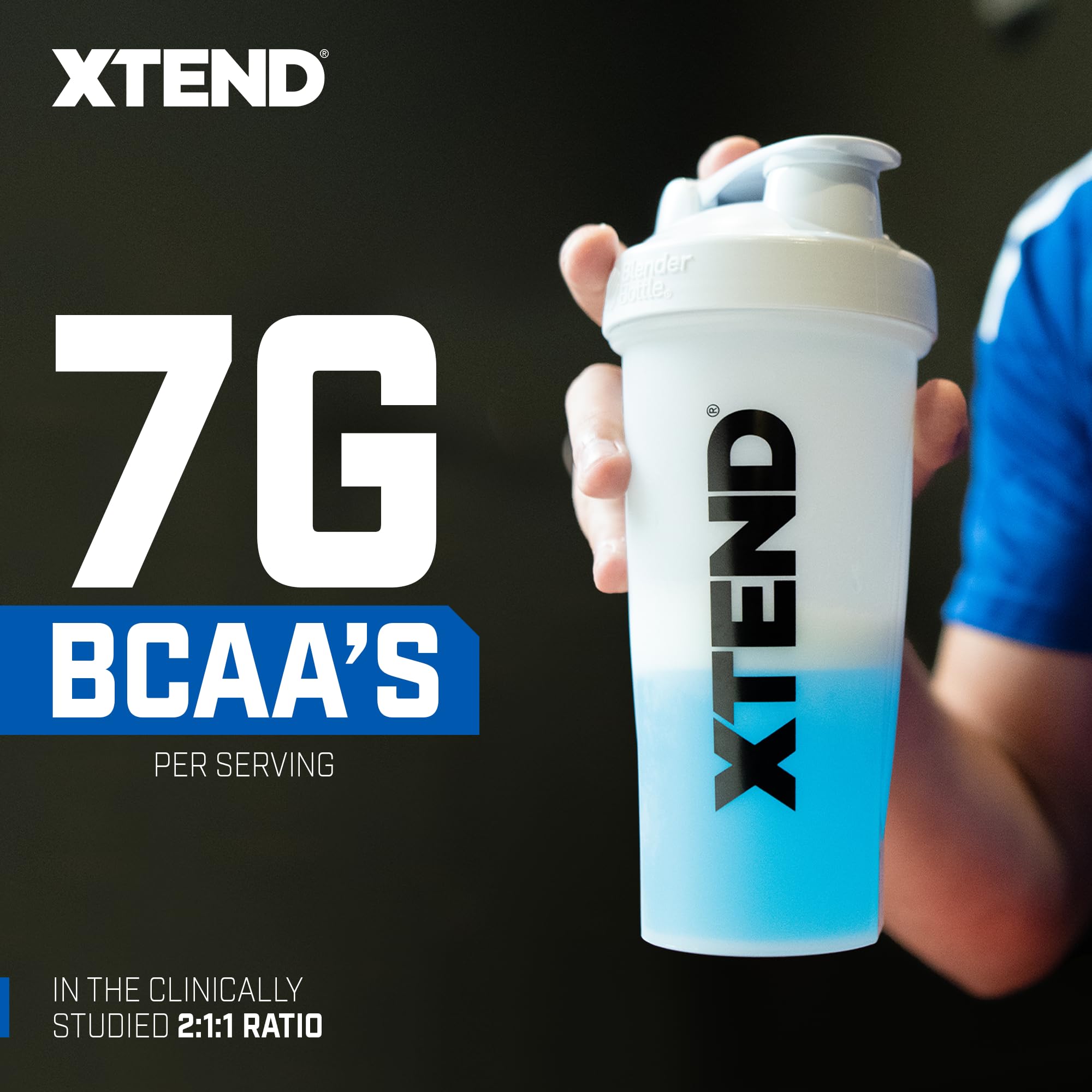 XTEND Sport BCAA Powder Blue Raspberry Ice - Electrolyte Recovery Drink with Essential Amino Acids for Muscle Hydration & Post-Workout Recovery - 30 Servings - Ideal for Gym, Running & Fitness Enthusiasts