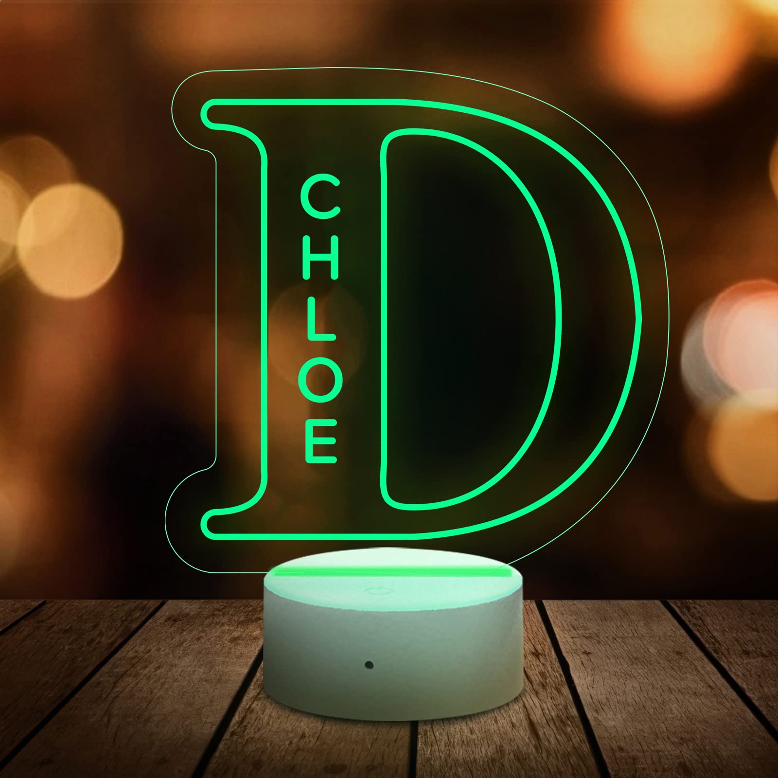 Custom LED Neon Night Light - Personalized Engraved Name with 7 Color Changing Modes, Romantic Table Desk Lamp for Kids, Girlfriend, Boyfriend, Mom - Perfect Gift for Mother's Day, Birthday, Wedding, Bedroom Decor & Home Decoration - Ideal for Nursery, Bedside, Dorm Room & Romantic Ambiance Lighting