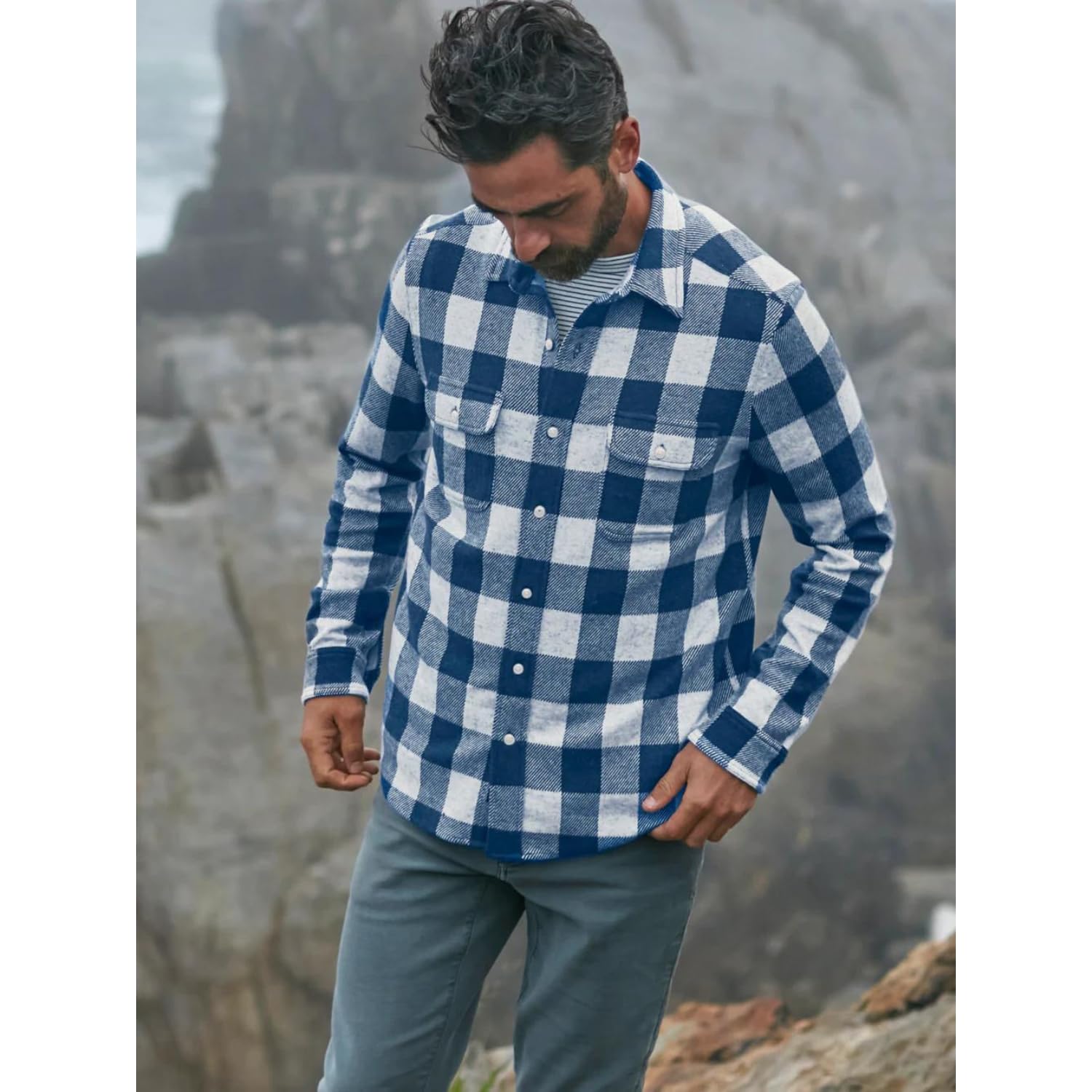 Faherty Men's Legend Sweater Shirt - Soft Cotton Blend Pullover for Casual Wear & Outdoor Activities | Cozy Fall & Winter Layering Essential