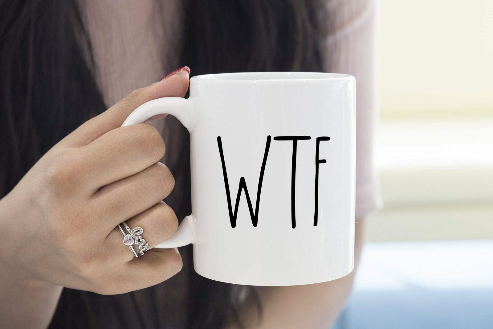 Funny WTF Coffee Mug - Unique Gift for Coffee Lovers - Perfect for Office, Home & Gag Gifts