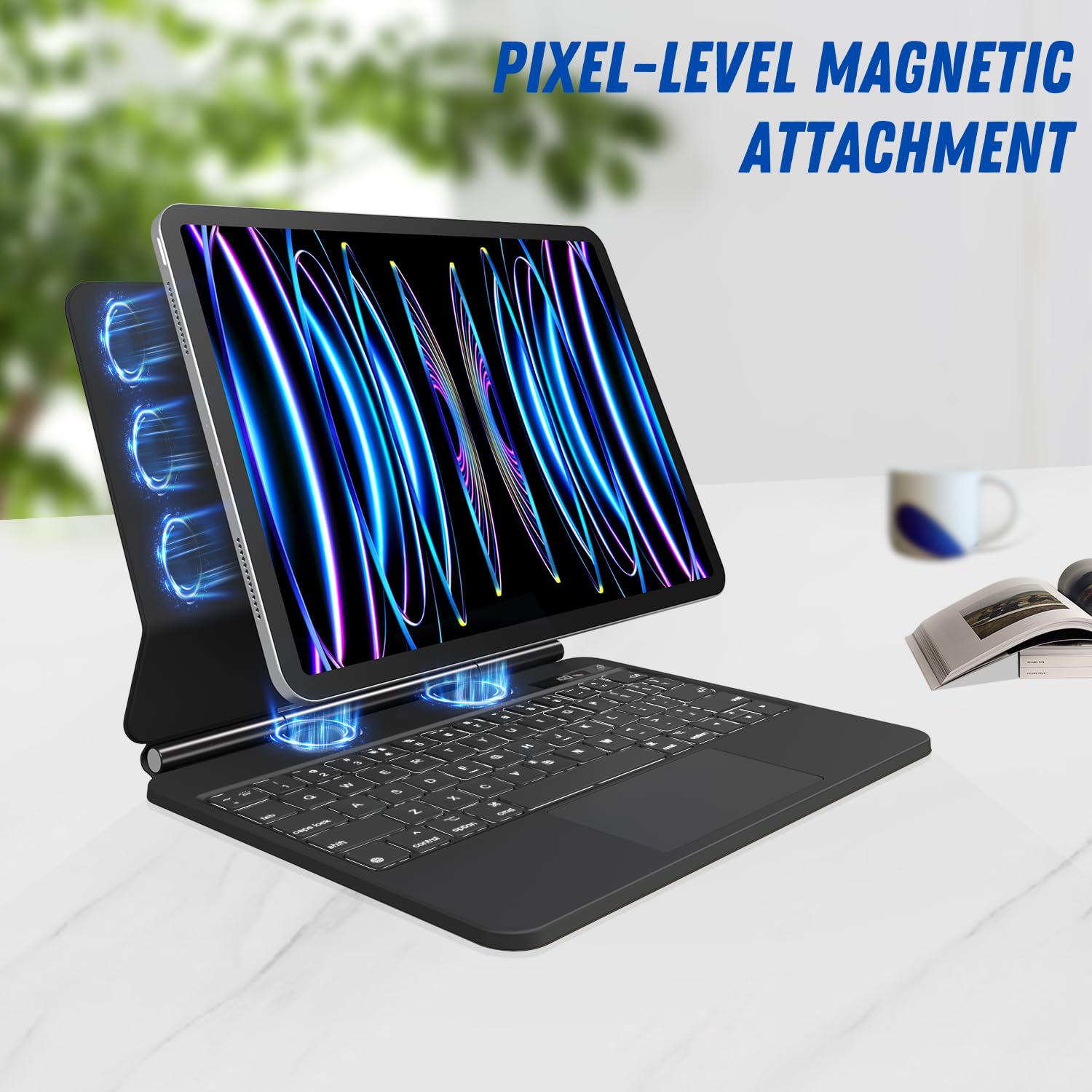 iPad Air 13 Inch Case with Keyboard - Floating Cantilever Stand, Multi-Touch Trackpad, Backlit Magic Keyboard for iPad Air 13