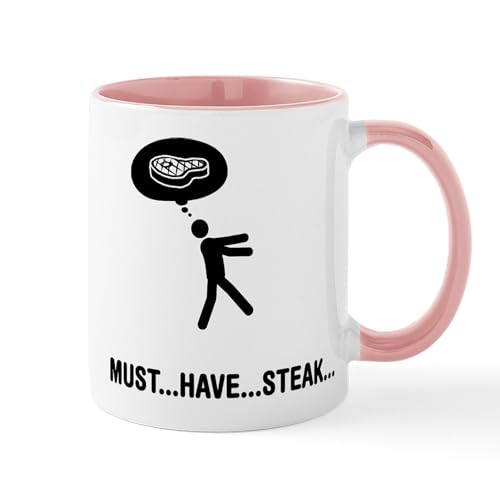 White/Pink Inside - Steak Lover Mug