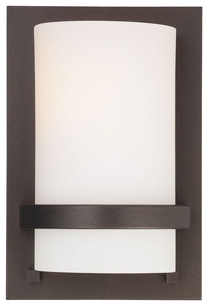 Minka Lavery 342-172 1 Light Wall Sconce with Smoked Iron Finish - Elegant Lighting Fixture for Bedroom, Hallway & Living Room Decor