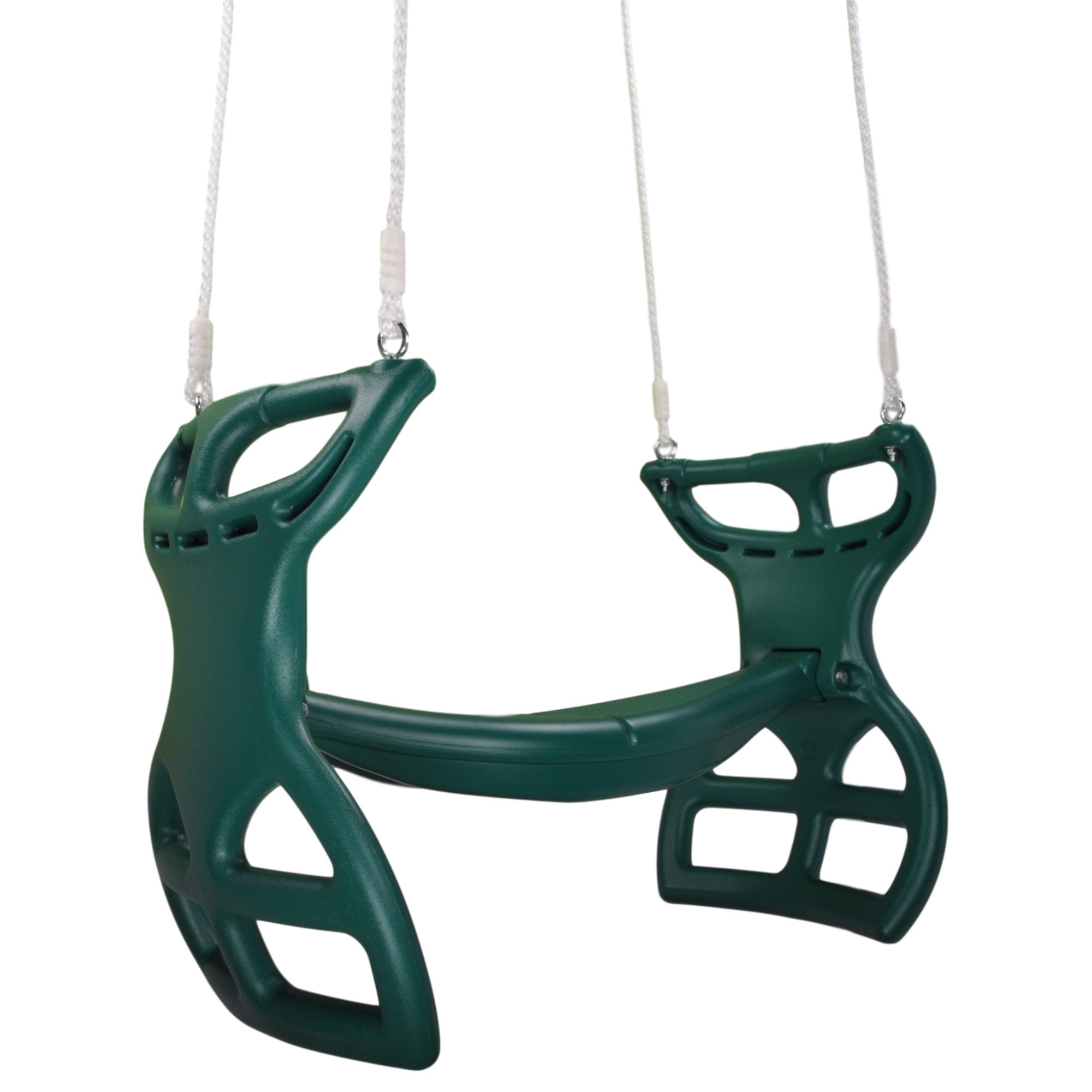 SSS Green Glider Swing Set with Rope - Outdoor Play Equipment for Kids Backyard | Durable Children's Playground Accessory with Logo Sticker