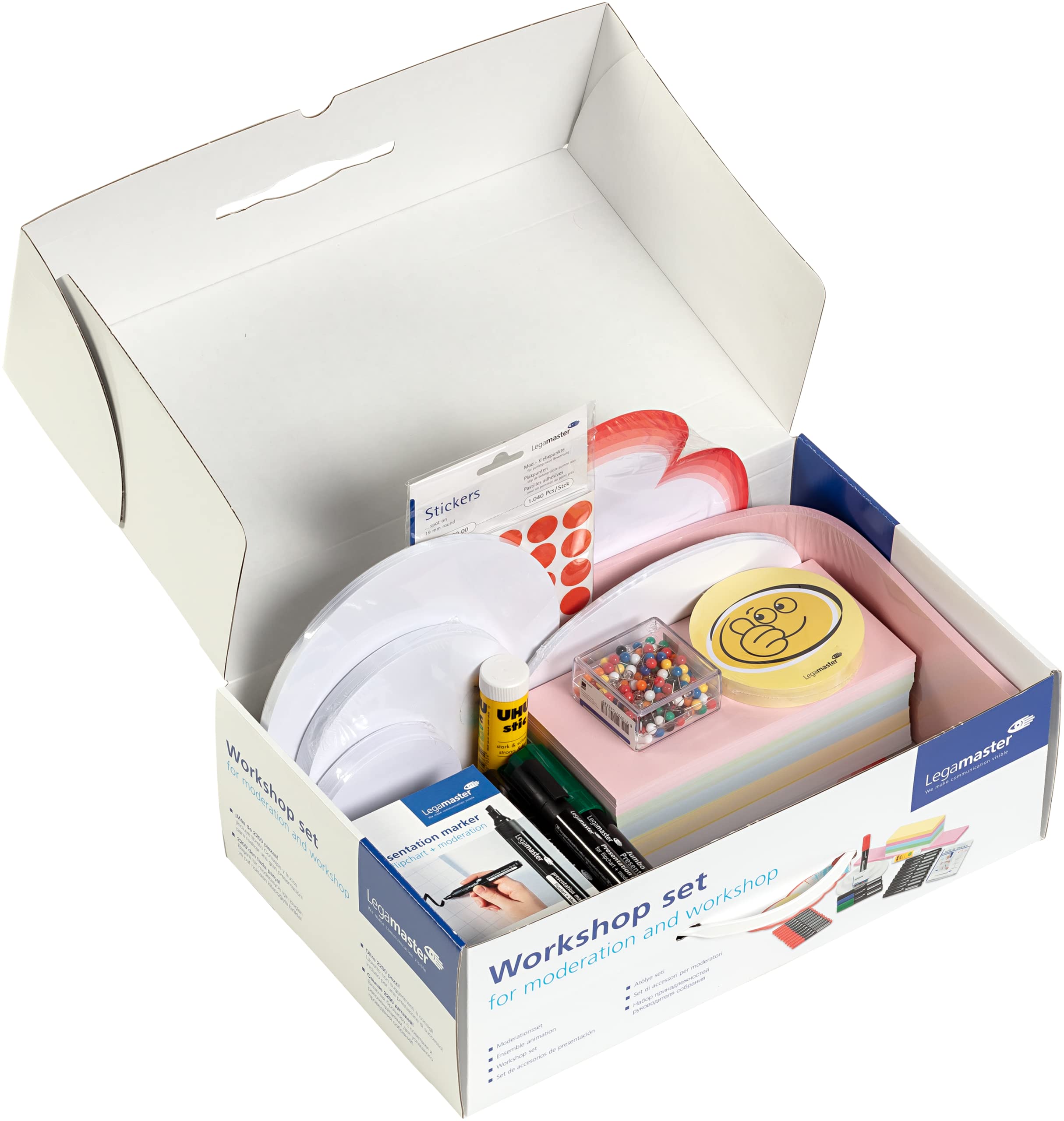 2200-Piece Professional Workshop Set - Includes Presentation Cards, Whiteboard Markers, Moderation Cards & More | Perfect for Team Building, Training Sessions & Business Meetings