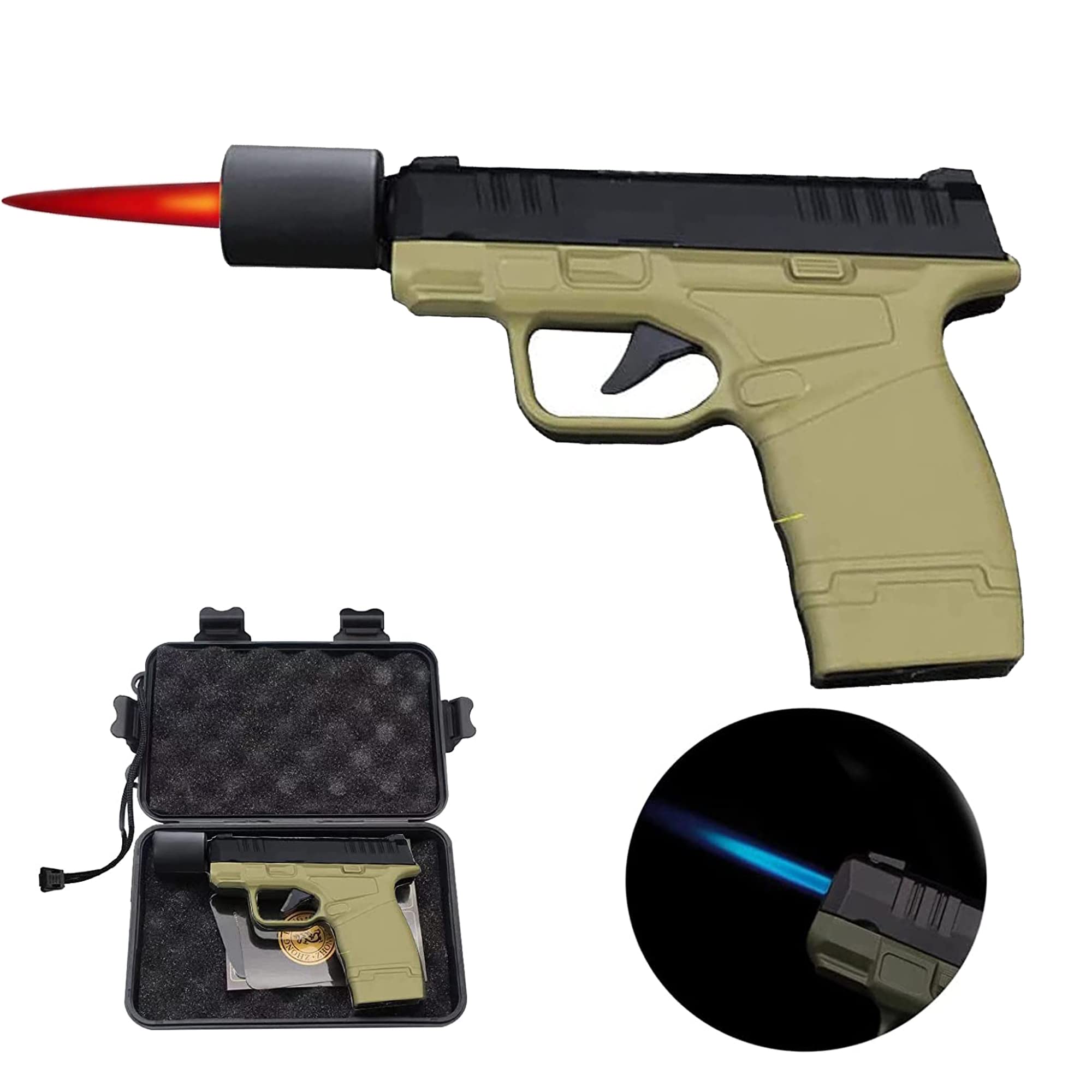 Windproof Jet Flame Torch Lighter for BBQ, Camping & Jewelry - Refillable & Adjustable