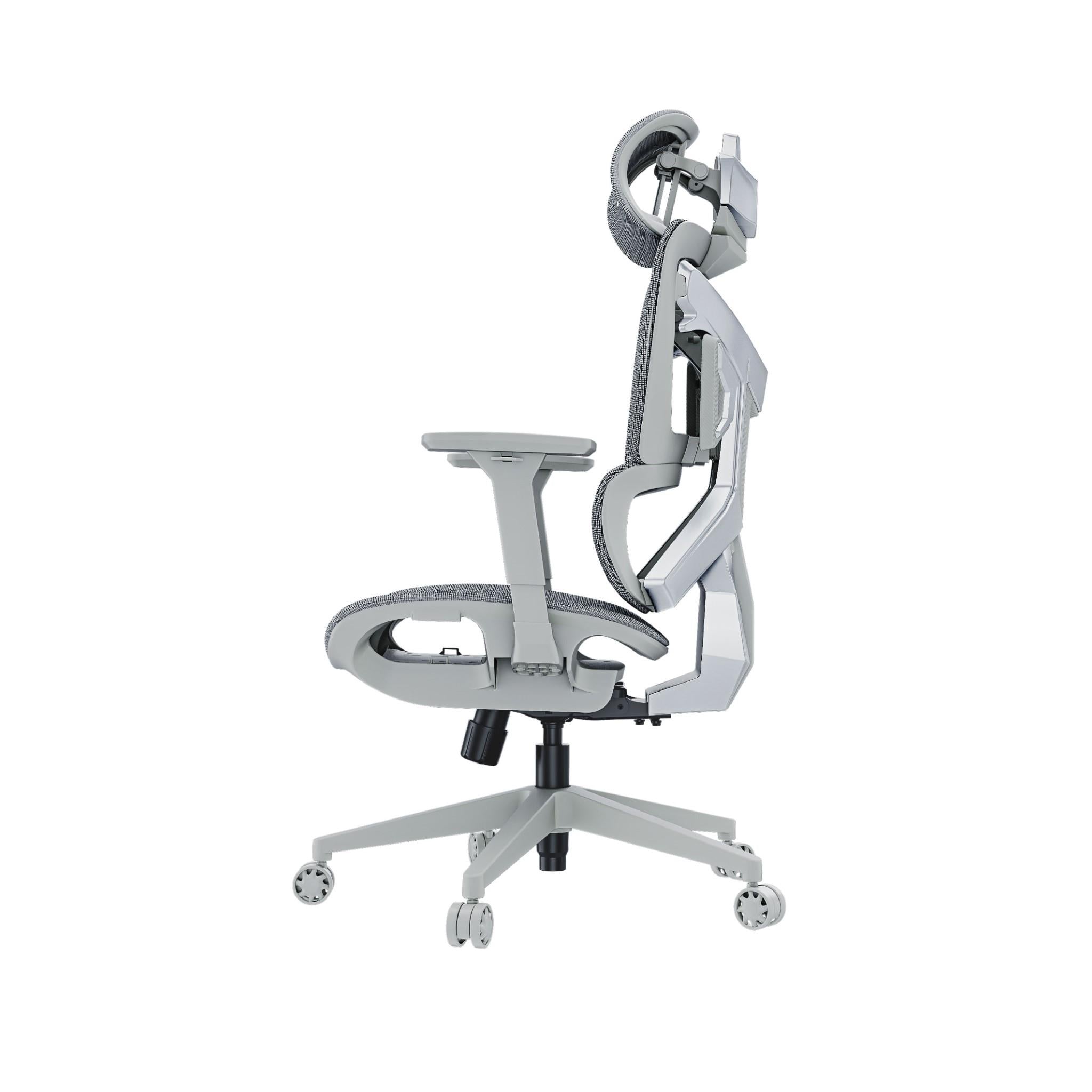 Anda Seat X Air Mega Gaming Chair - Ergonomic Mesh Office Chair with Lumbar Support - Adjustable Height & Reclining Back - Ash Grey - Perfect for PC Gaming, Home Office & Streaming Setup