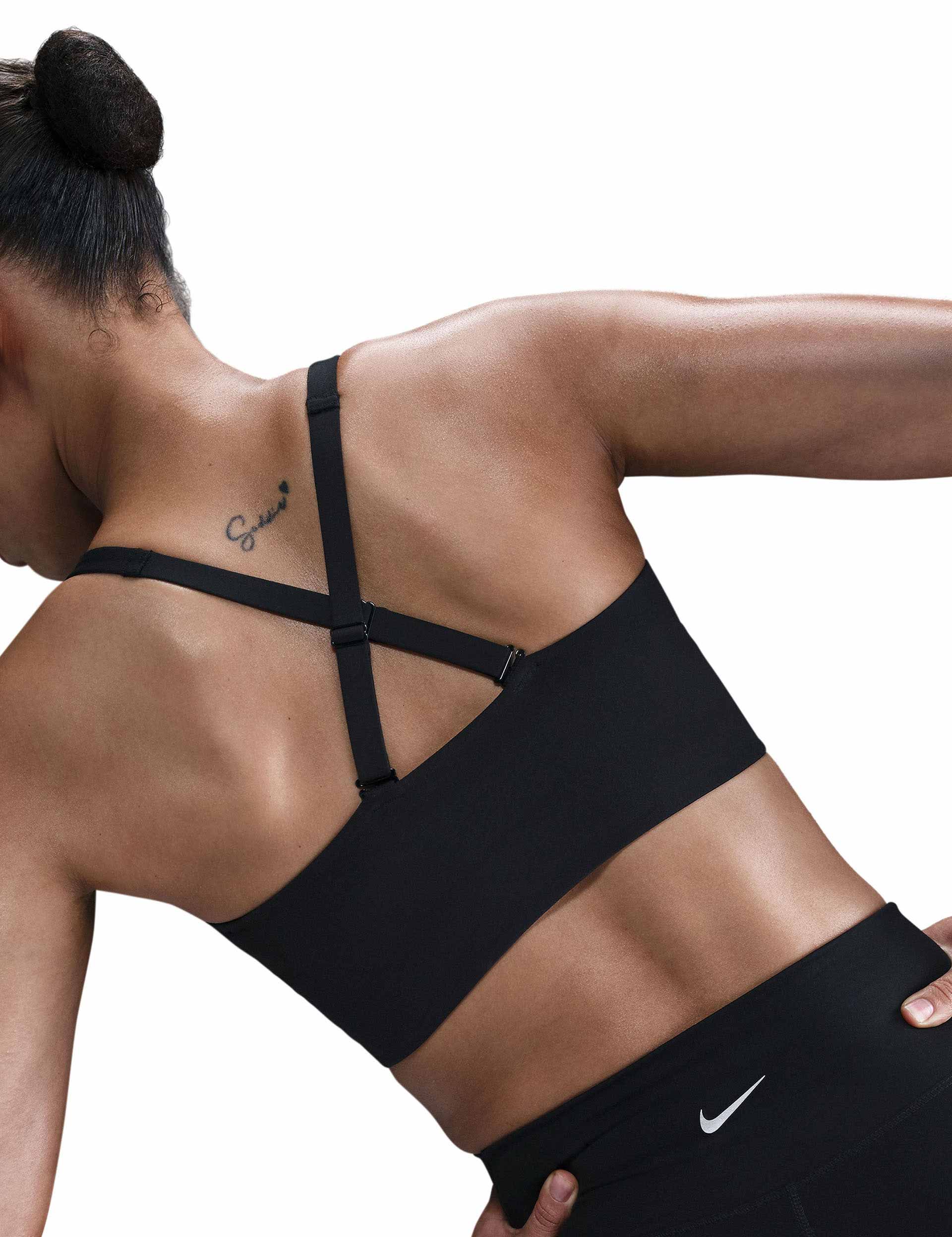 Alate Medium Support Longline Sports Bra for Women - High Impact Workout, Running, Yoga - Breathable & Comfortable - Black/Cool Grey - Perfect for Gym, Fitness & Active Lifestyle