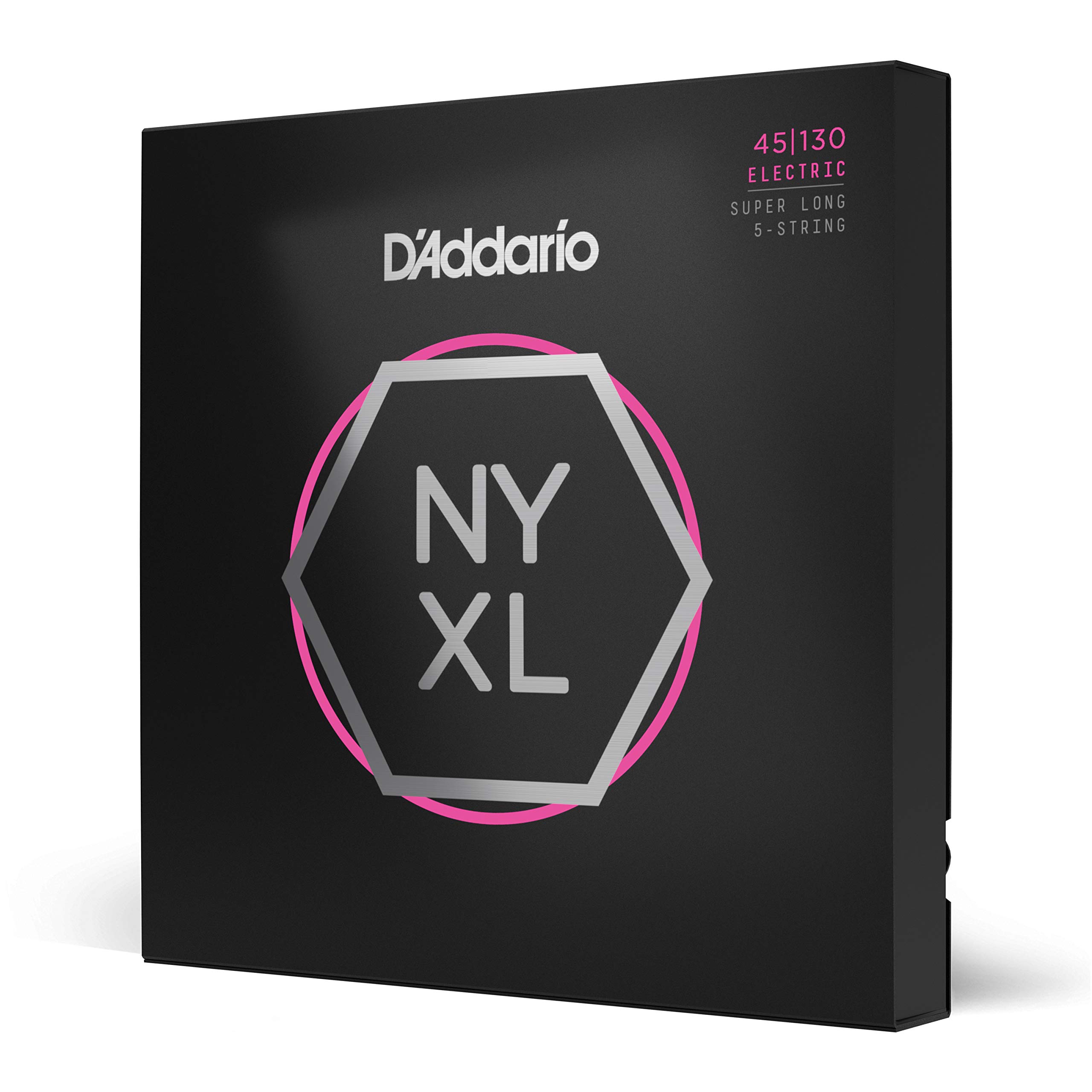 D'Addario NYXL45130SL Bass Guitar Strings - 45-130 Regular Light 5-String Set for 5 String Bass Guitars | Super Long Scale, Unrivaled Strength & Tuning Stability | Perfect for Live Performances, Studio Recording & Professional Bass Players