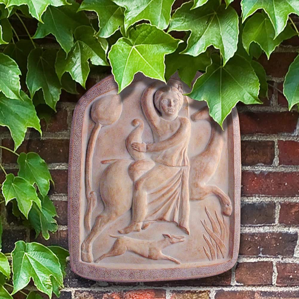 Toscana Mediterranean-Style Cast Stone Garden Plaque, 12