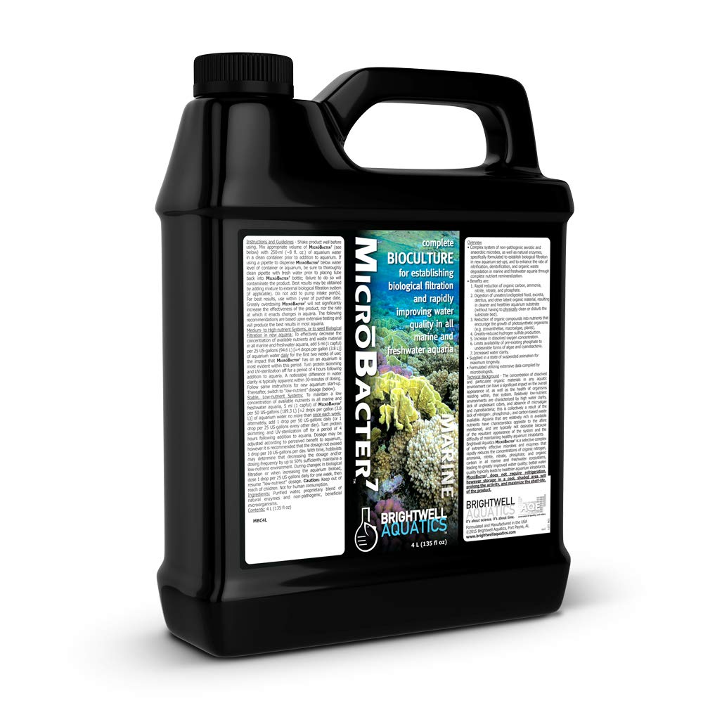 MicroBacter7 - Beneficial Bacteria & Water Conditioner for Saltwater & Freshwater Aquariums | Establishes Healthy Biological Filter Media | Perfect for New Tank Setup & Fish Health Maintenance