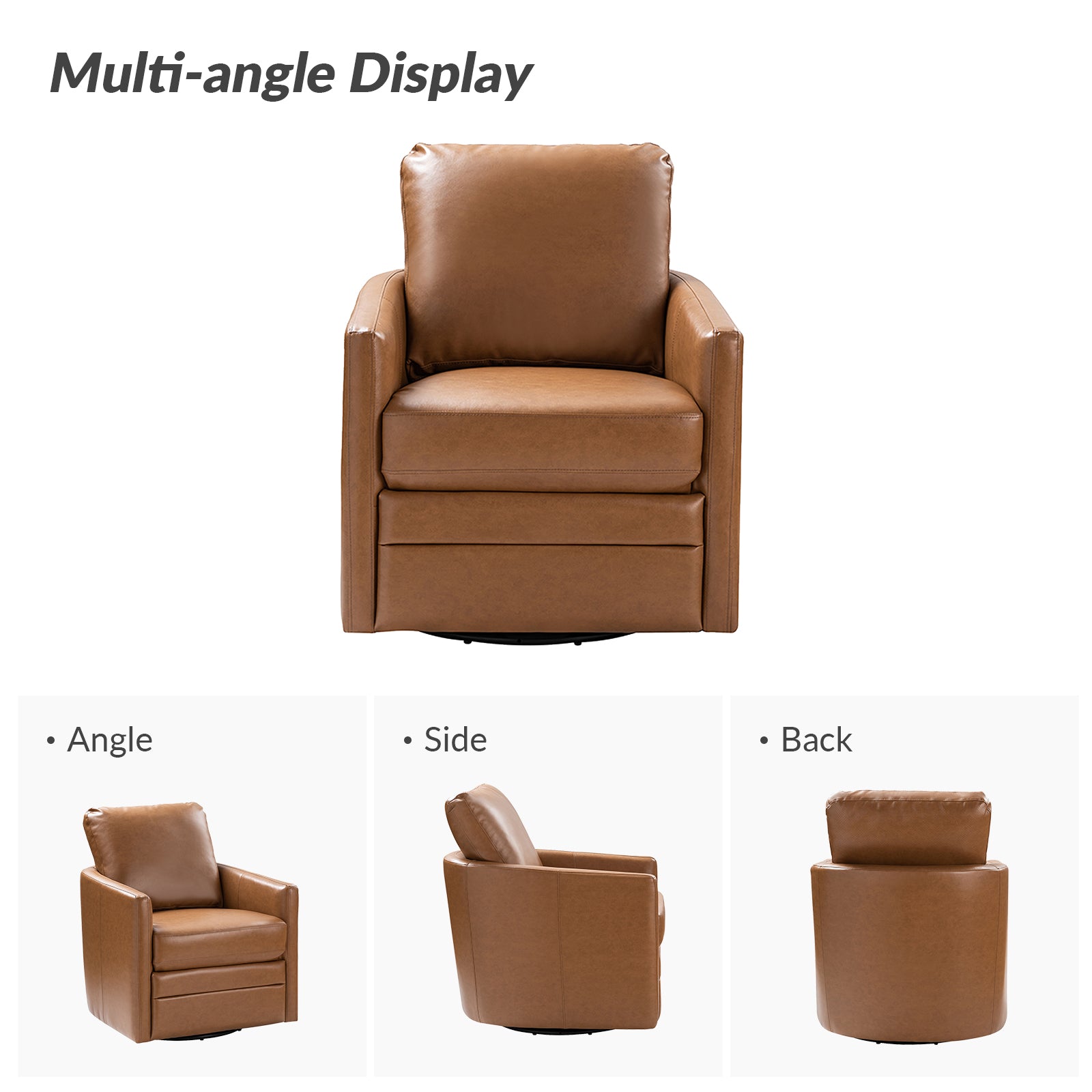 Aurora Swivel Chair - 360 Degree Rotating Modern Office Chair with Ergonomic Design for Home & Workspace Comfort