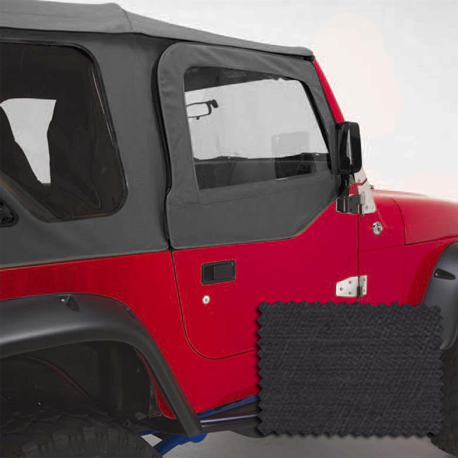 Rugged Ridge Black Denim Door Skins 13717.15 for 1997-2006 Jeep Wrangler TJ - Durable Off-Road Protection for Adventure & Trail Riding