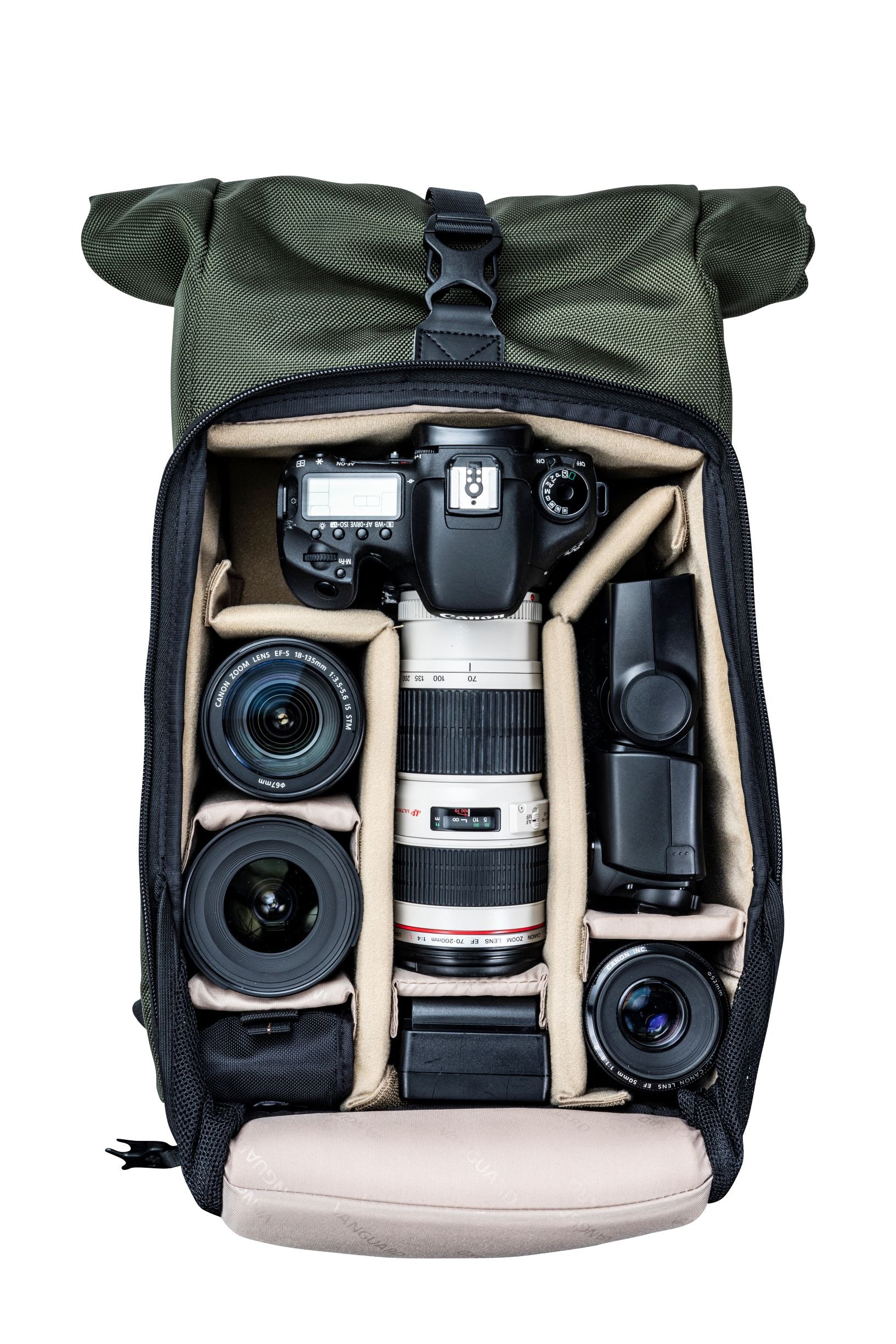VEO SELECT 43 RB GR Backpack - Waterproof Hiking Backpack for Men & Women, 43L Large Capacity Travel Backpack with Laptop Compartment - Perfect for Camping, Hiking, Travel & Outdoor Adventures (Green)