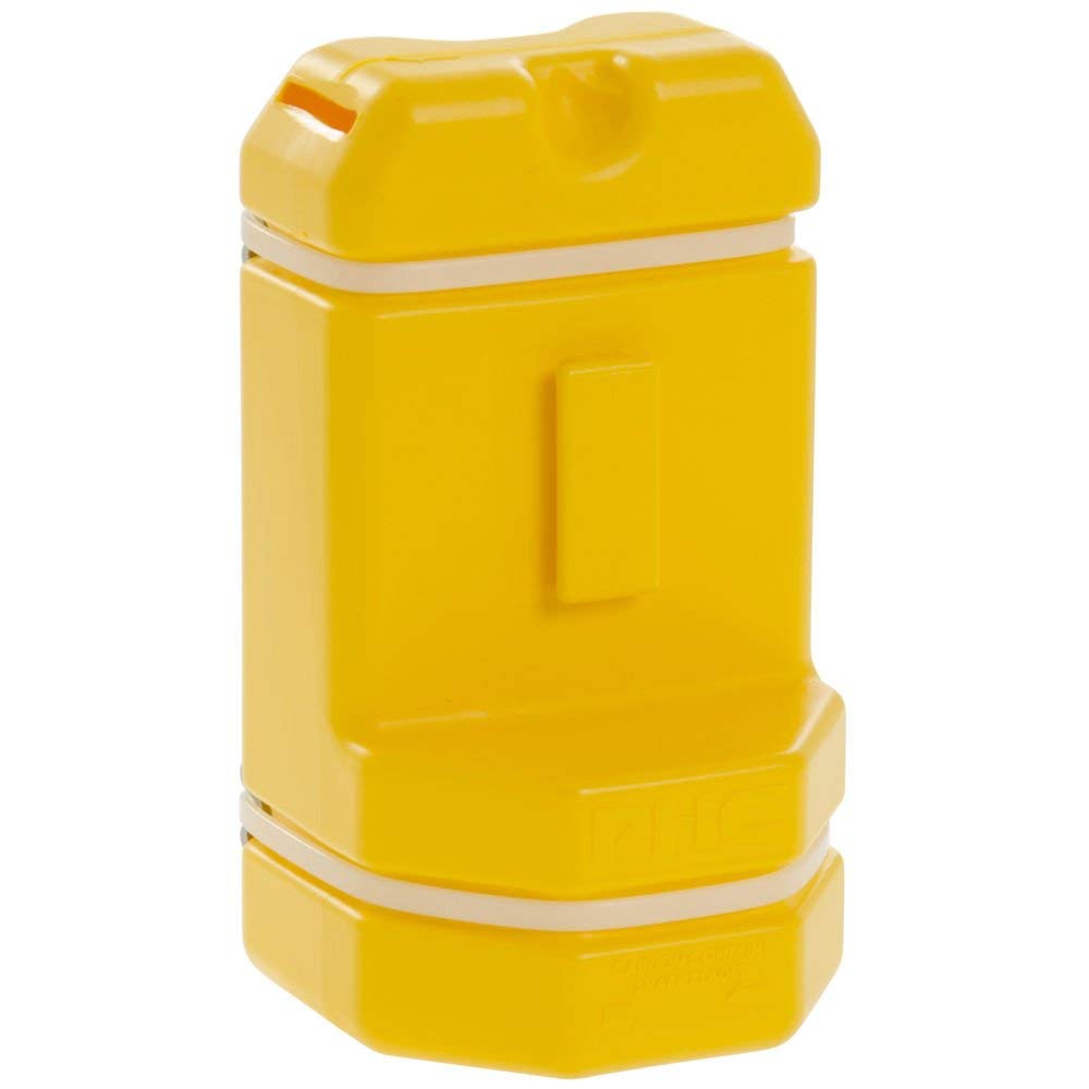 PHc Blade Bank - Disposable Razor Blade Container for Safety Razors, Hi-Vis Yellow (2-Pack BB00205) | Safe Blade Disposal for Barbershops, Salons & Home Shaving