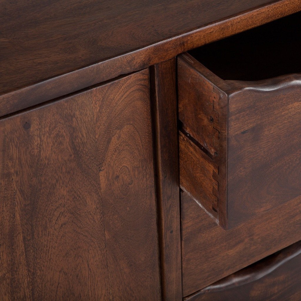 London Loft Sideboard - Mid-Century Modern TV Stand with Storage | Solid Wood Buffet Cabinet for Living Room, Dining Room & Entryway | Perfect for Home Decor & Organization