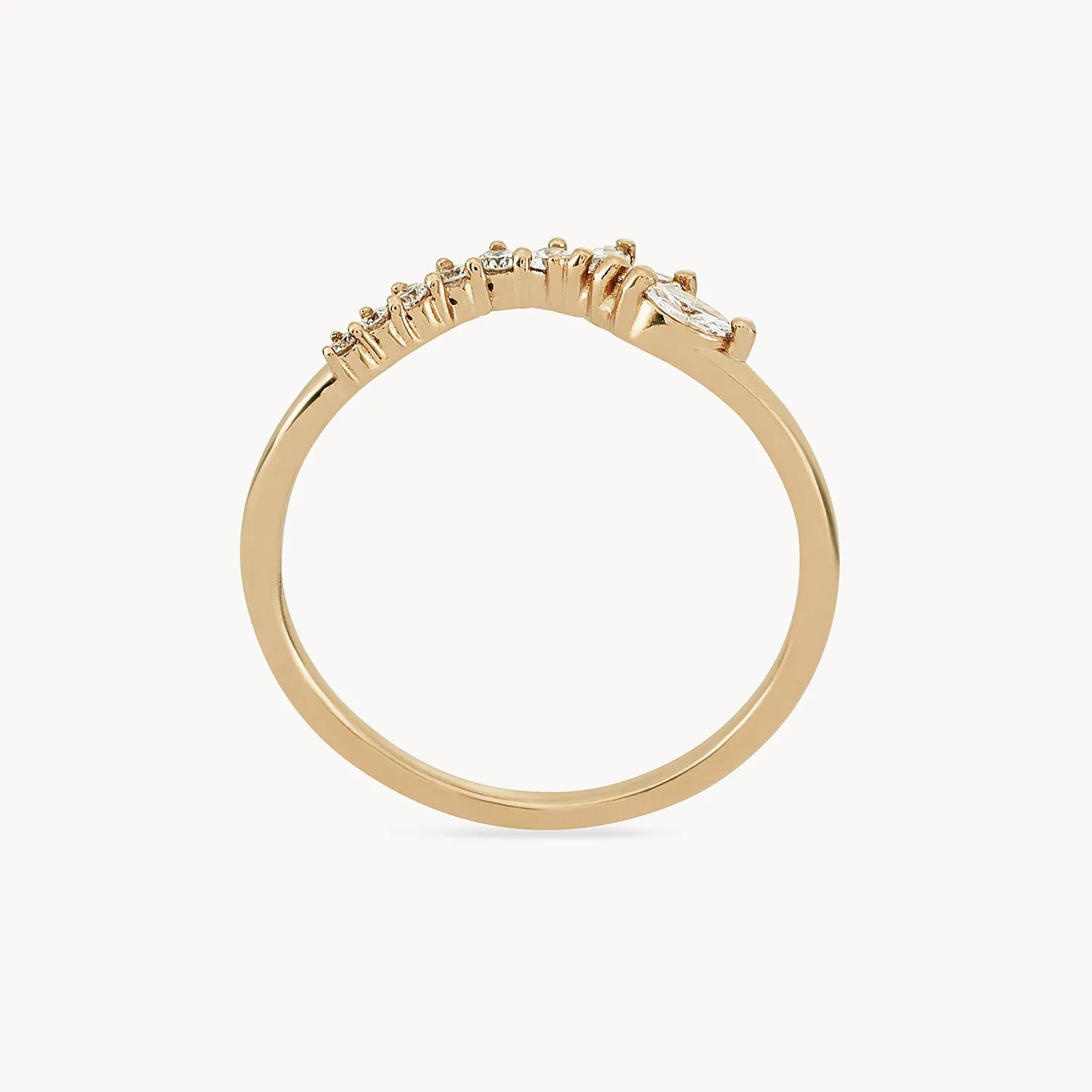 14K Yellow Gold Diamond Band Ring for Women - Elegant Wedding, Engagement, or Anniversary Jewelry Gift - Perfect for Special Occasions & Everyday Wear