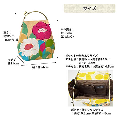 Inokichi Benley Large Coin Purse - Japanese Kimono Pattern Wallet for Women, Margaret Kuro Design - Perfect for Collecting Coins, Cash & Jewelry | Great Gift for Travel, Shopping & Everyday Use