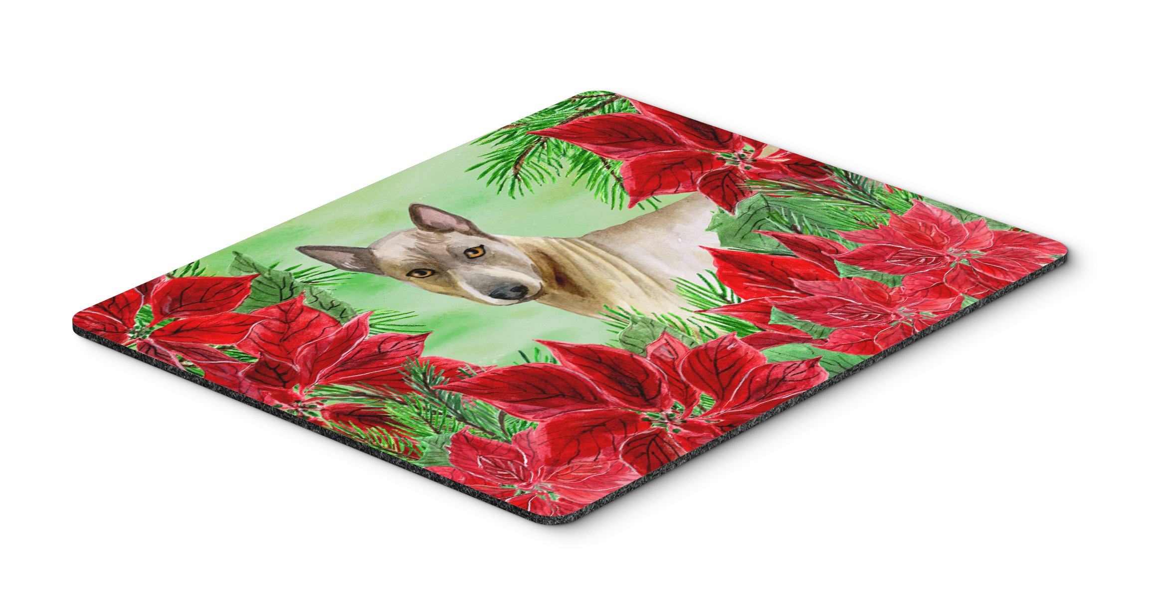 Thai Ridgeback Poinsettia Mouse Pad & Trivet - Large Washable Non-Slip Desk Mat for Home Office, Gaming, Computer & Laptop Use - Perfect for Work, Decor & Holiday Gifts