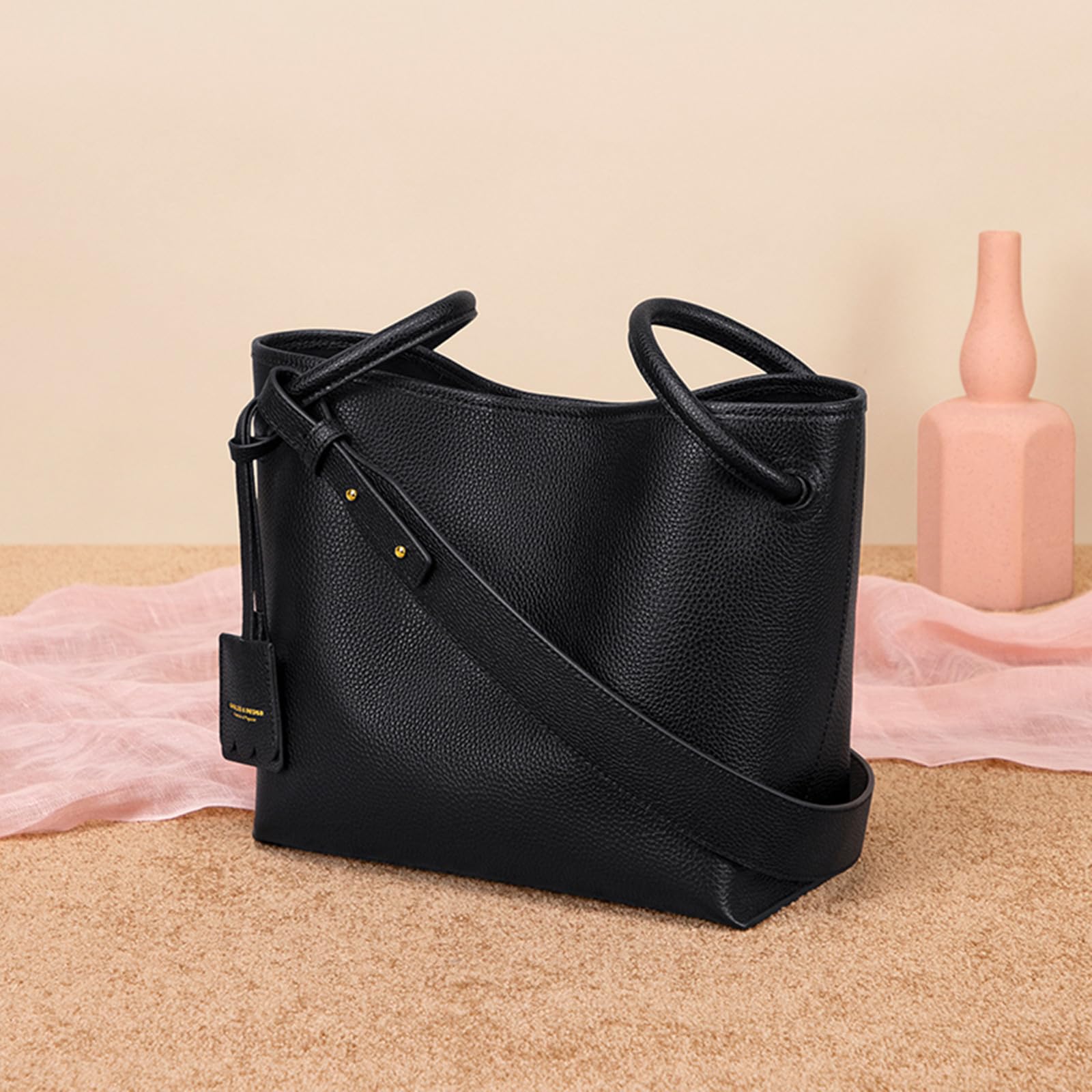 Stylish Leather Tote Shoulder Satchel Crossbody Bags for Women - Large Capacity Designer Bucket Purse | Perfect for Work, Travel & Everyday Use