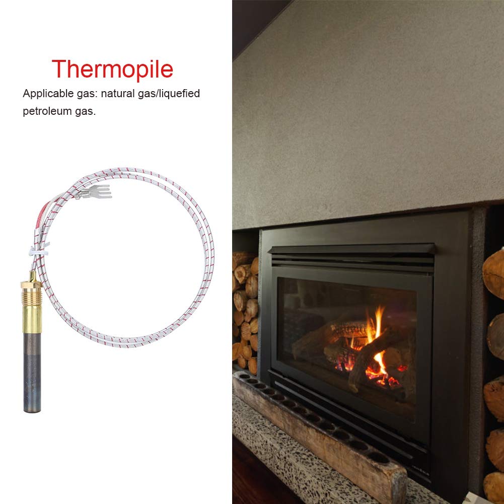 High-Quality Aluminum Thermopile Generator Replacement for Fireplace & Gas Stoves - Compatible with Heat Glo, Oven & Water Heater | Durable Fireplace Accessories for Home Heating & Outdoor Use