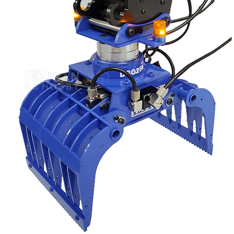 Universal RC Metal Hydraulic Grab Bucket Attachment for 1/14 Scale 946/946-3 Tracked & Wheeled Excavators - DIY Upgrade Parts for Radio Controlled Construction Toys | Perfect for RC Excavator Enthusiasts & Construction Model Collectors