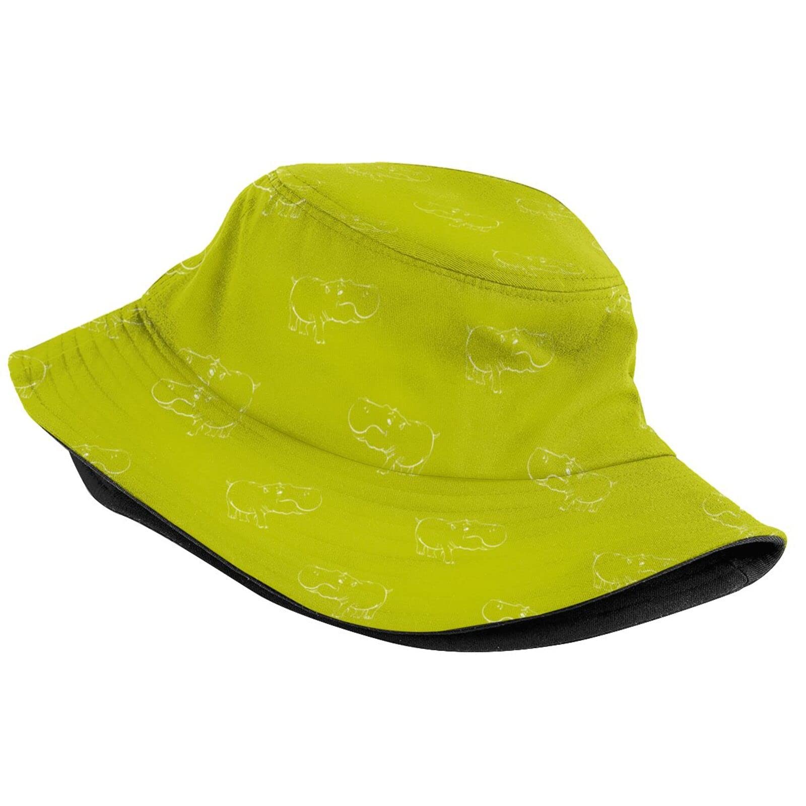 Cute Hippo Animal Bucket Hat - Happy Muharram Fisherman Sun Hat for Women & Men | Perfect for Beach, Outdoor Activities & Festivals
