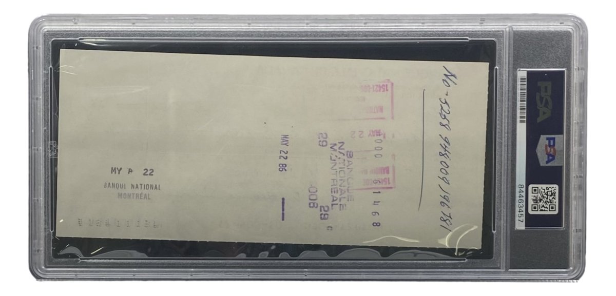 Authentic Maurice Richard Signed Montreal Canadiens Hockey Memorabilia - PSA/DNA Certified Bank Check #634 - Perfect for Sports Collectors & Hockey Fans Display