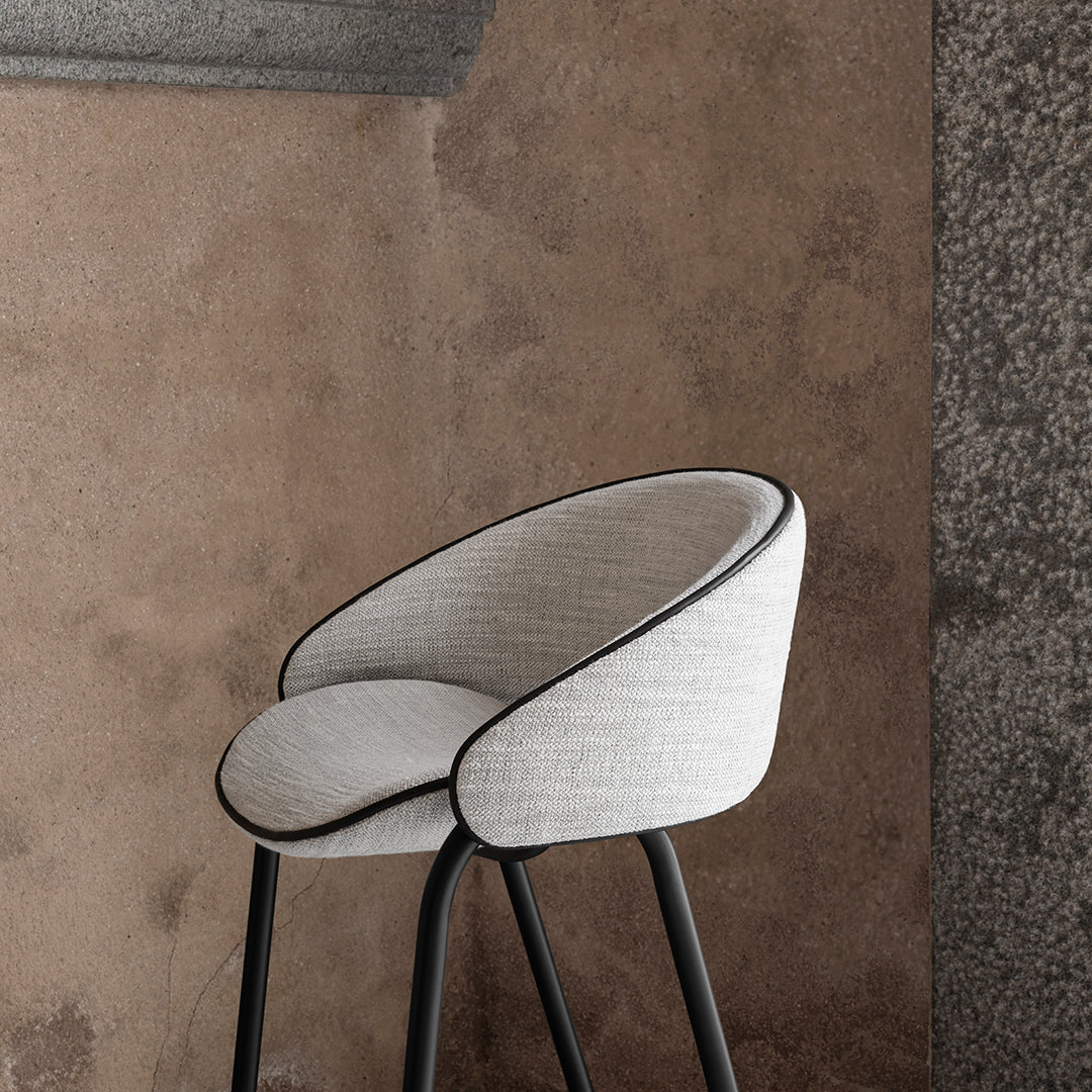 Modern Folium Counter Stool - Adjustable Height Bar Stool with Cushion for Kitchen Island, Breakfast Nook & Home Bar - Comfortable & Stylish Seating Solution
