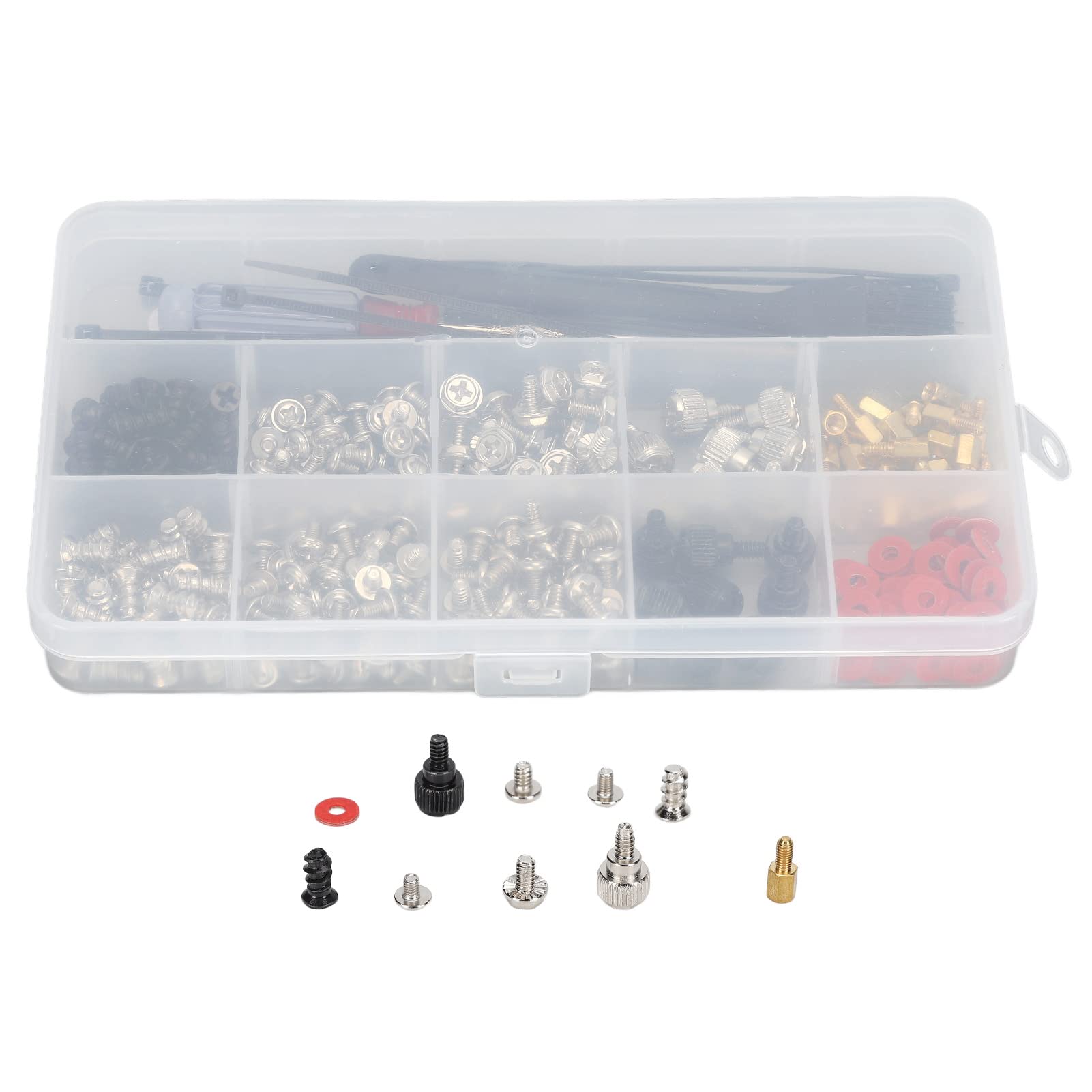 362Pcs Computer Screw Set - Laptop & PC Maintenance Kit with Screws, Cable Ties, Screwdriver, Washers & Cleaning Brush for Computer Repair, Installation & DIY Projects | Perfect for Home Office, IT Professionals & Tech Enthusiasts