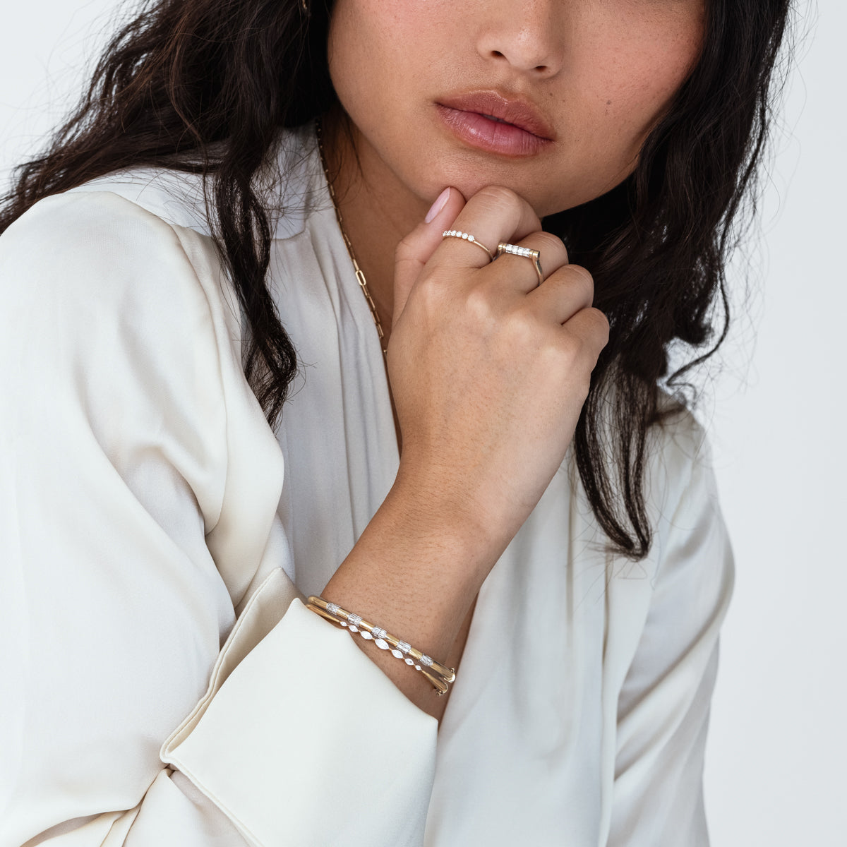 Tusk Baguette Flip Ring - Elegant Stackable Gold Plated Ring for Women | Perfect for Everyday Wear, Parties & Gifts