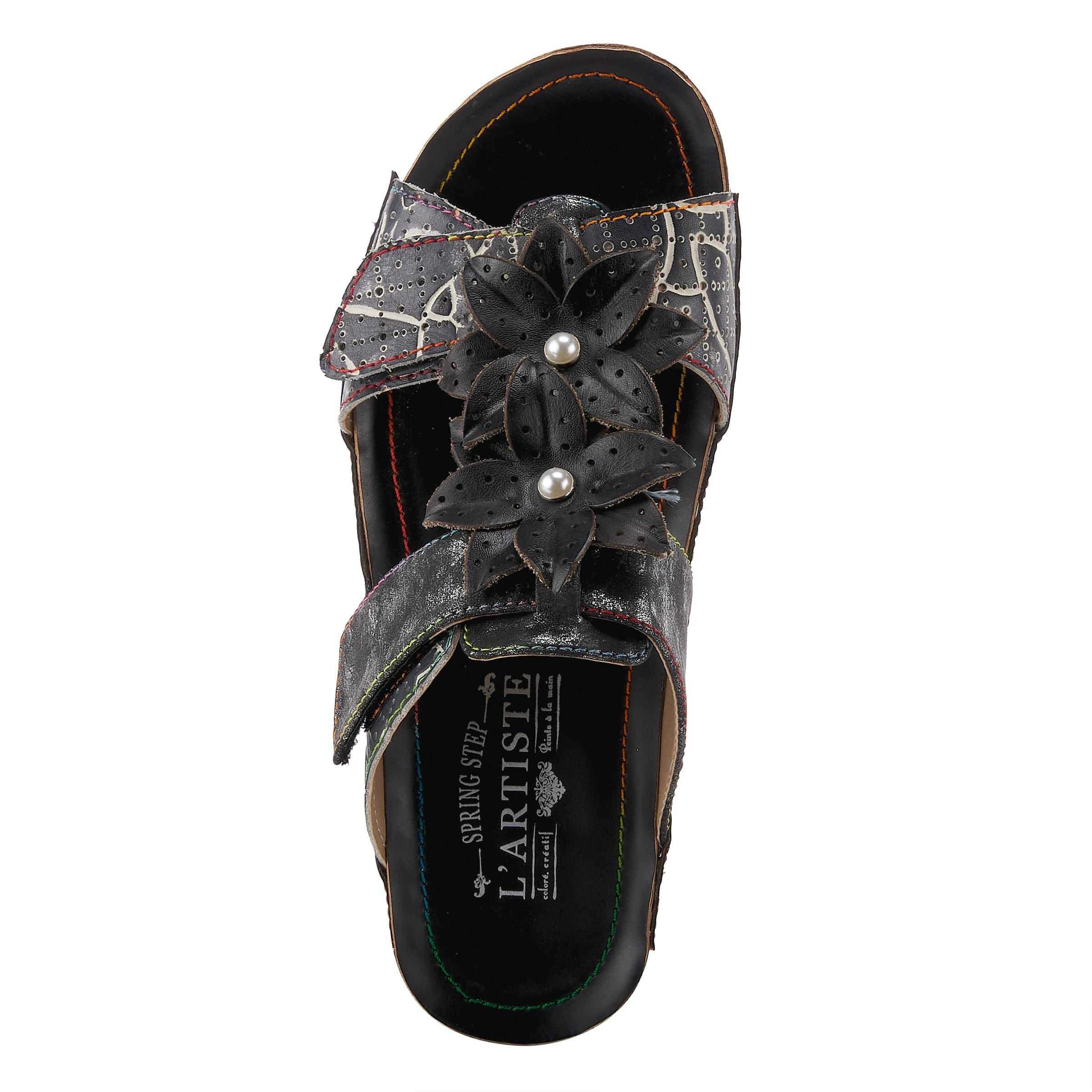 Spring Step L'Artiste Women's Karina Comfortable Leather Sandals with Arch Support - Perfect for Summer Outfits, Beach Vacations & Casual Wear