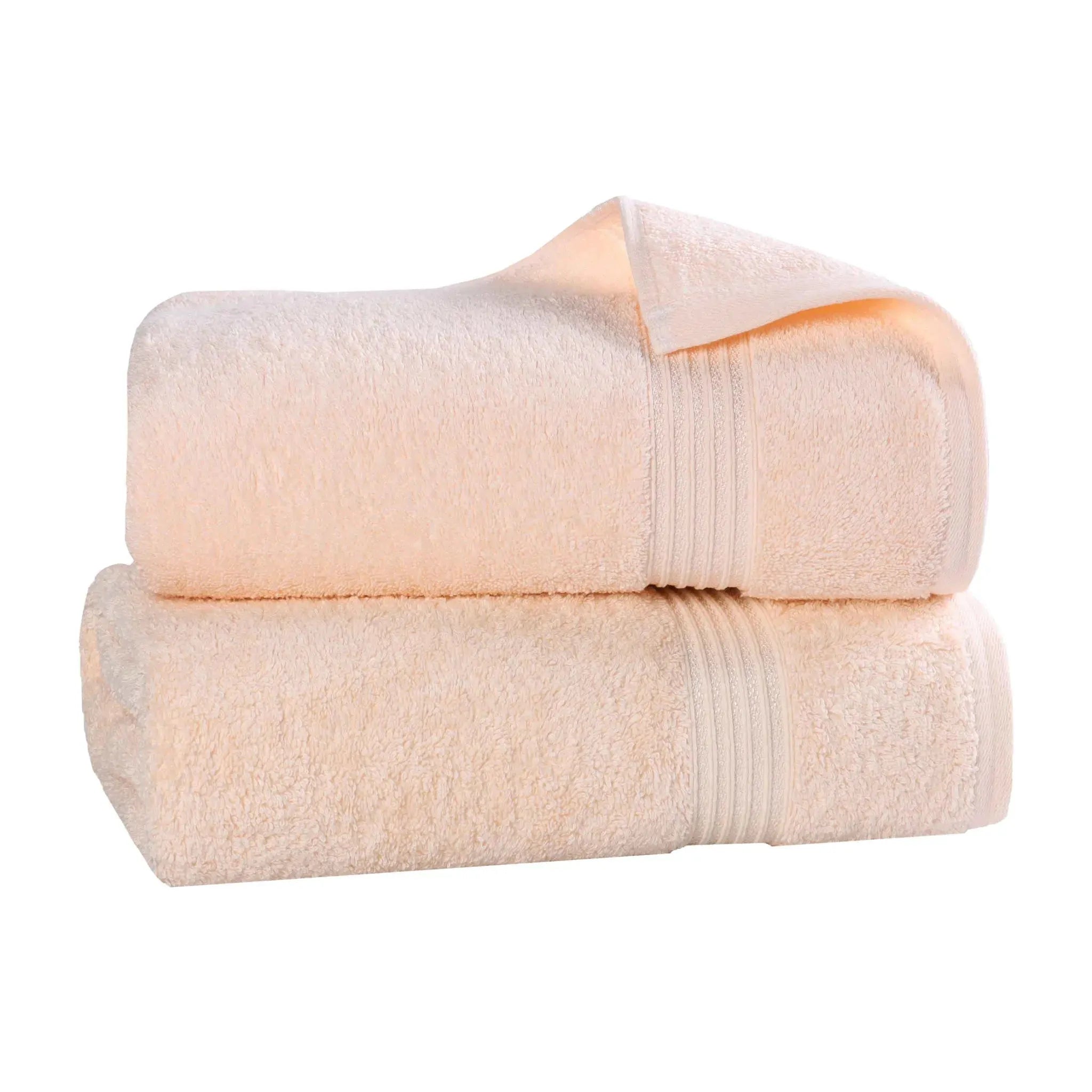 Premium Egyptian Cotton Bath Towel Set of 2 - Ultra Soft & Highly Absorbent Luxury Bath Sheets for Spa, Hotel & Home Use - 100% Heritage Cotton (White)
