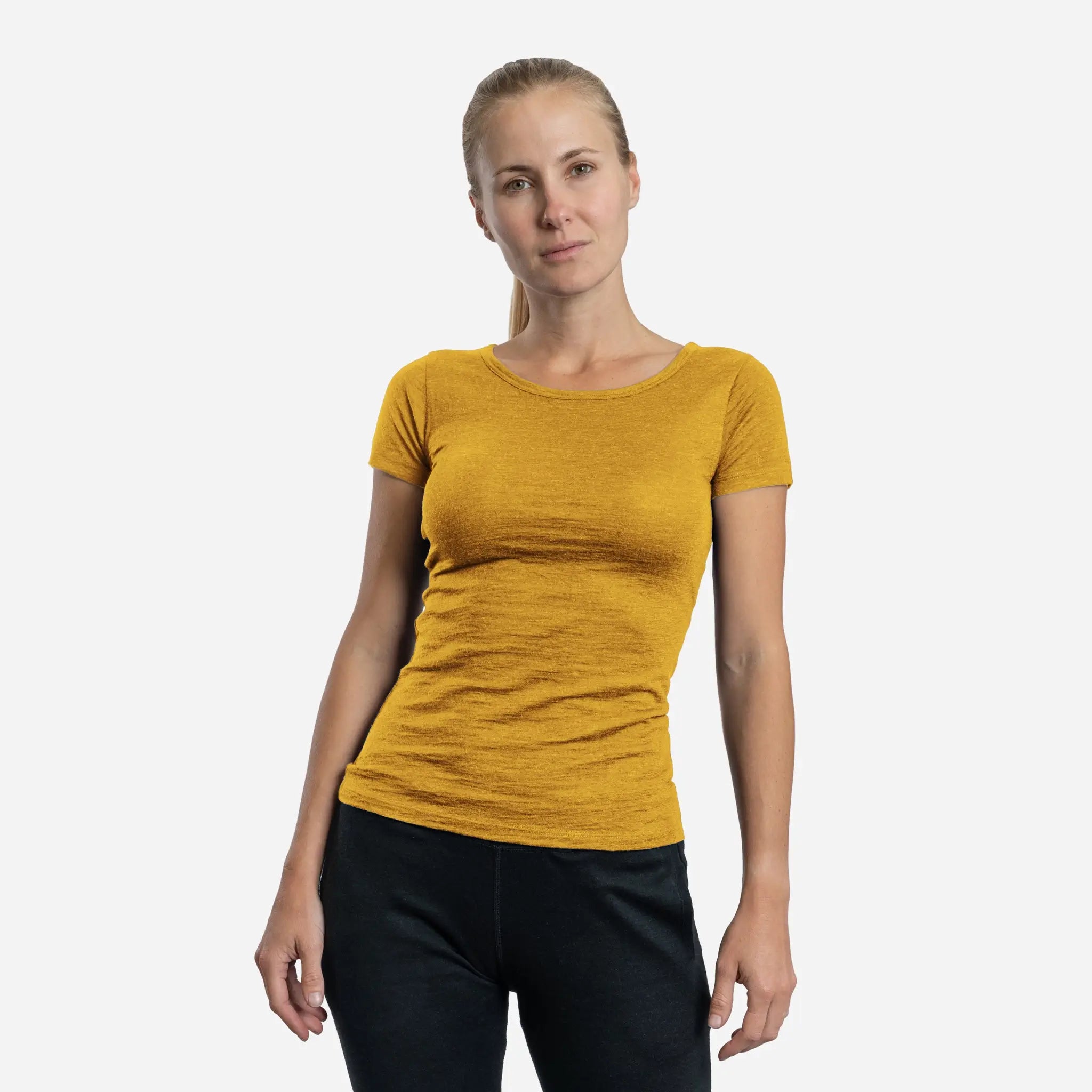 Ultralight Women's Alpaca Wool T-Shirt - 160 GSM Soft Crew Neck Tee for Travel, Hiking & Everyday Comfort