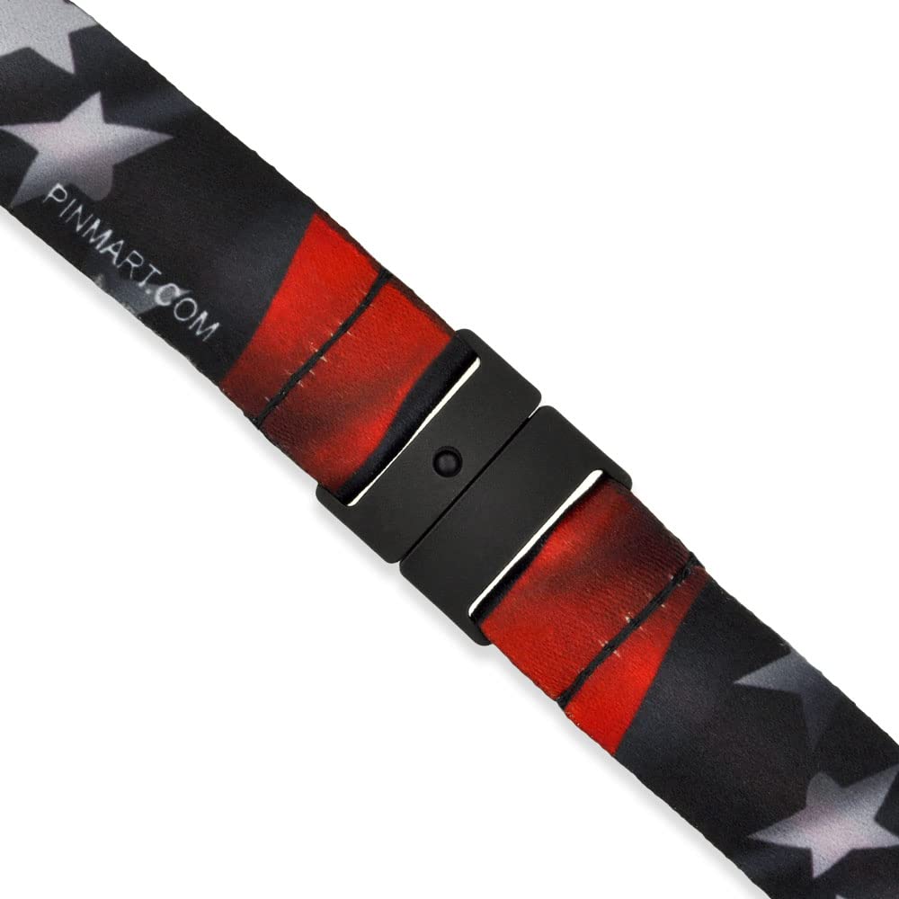 Thin Red Line Awareness Lanyard - Support Firefighters with This Durable ID Badge Holder for Work, School & Everyday Use