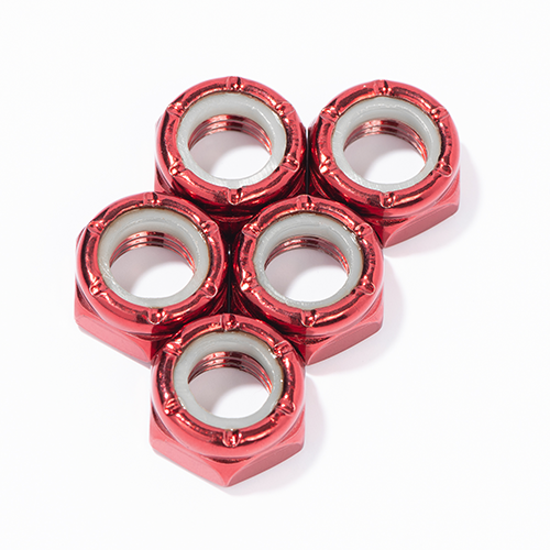 Defiant Upgrades Skateboard Axle Nuts - 5 Pack | High-Quality Replacement Hardware for Skateboards & Longboards | Perfect for Street, Park & Ramp Riding