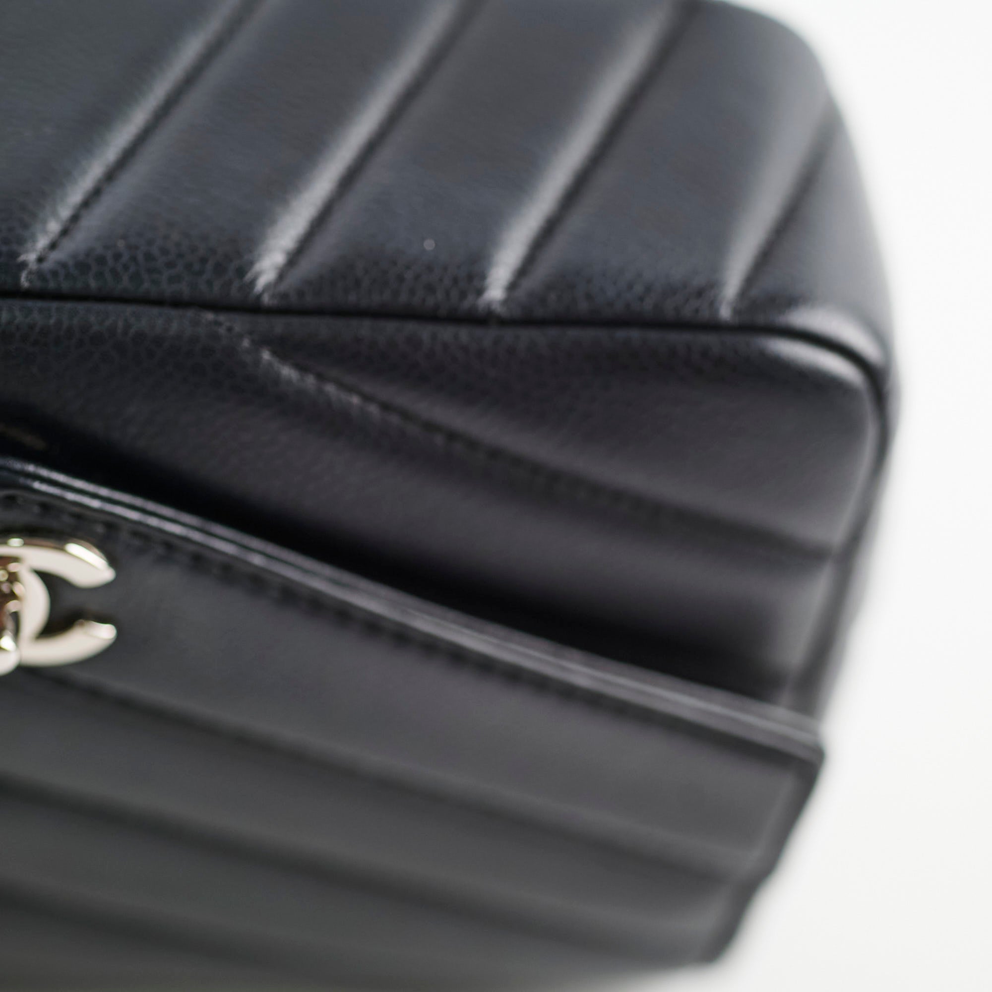 Chanel Caviar Chevron Crossbody Bag Black - Luxury Quilted Leather Shoulder Purse for Women | Perfect for Date Night, Parties & Everyday Use