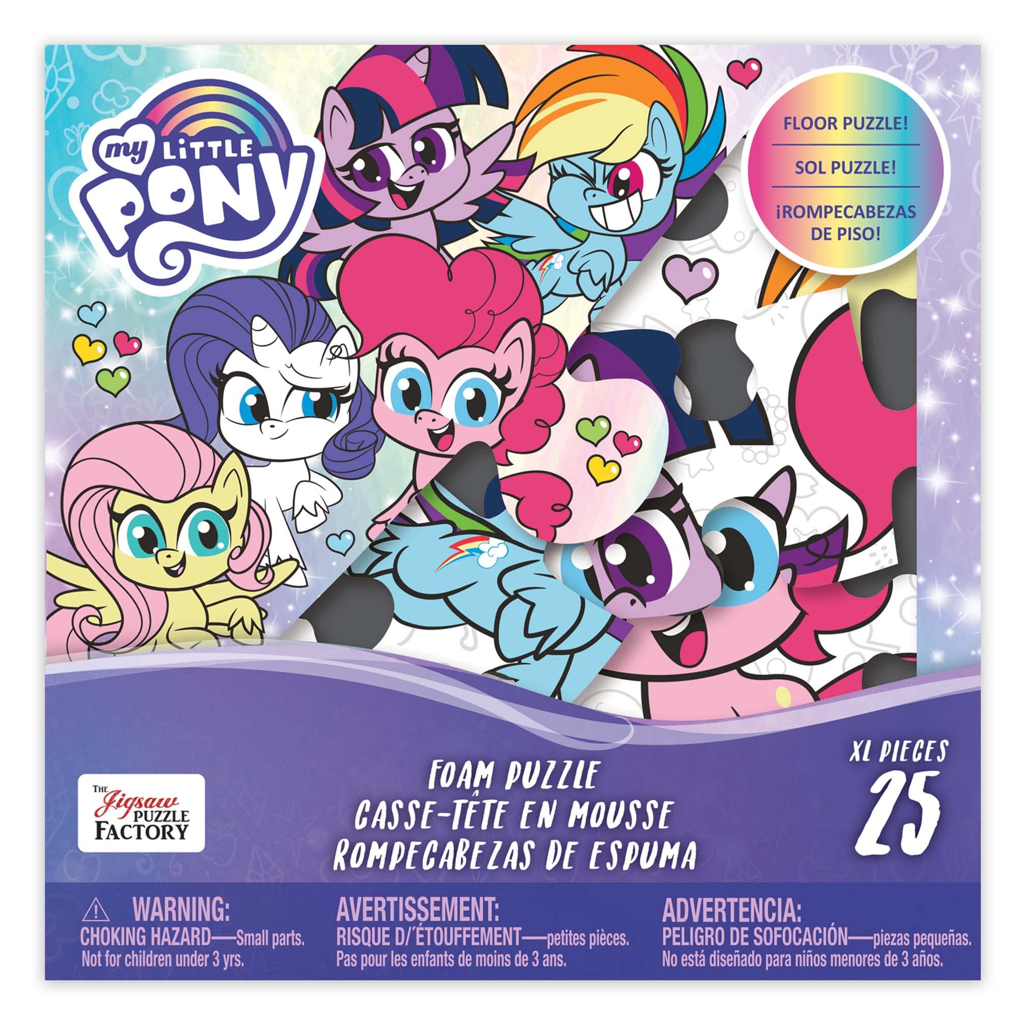 My Little Pony Foam Jigsaw Puzzle - 25 Piece Large Floor Puzzle for Kids Ages 3+ | Safe & Soft Educational Toy for Toddlers | Perfect for Birthday Gifts, Classroom Activities & Family Game Night