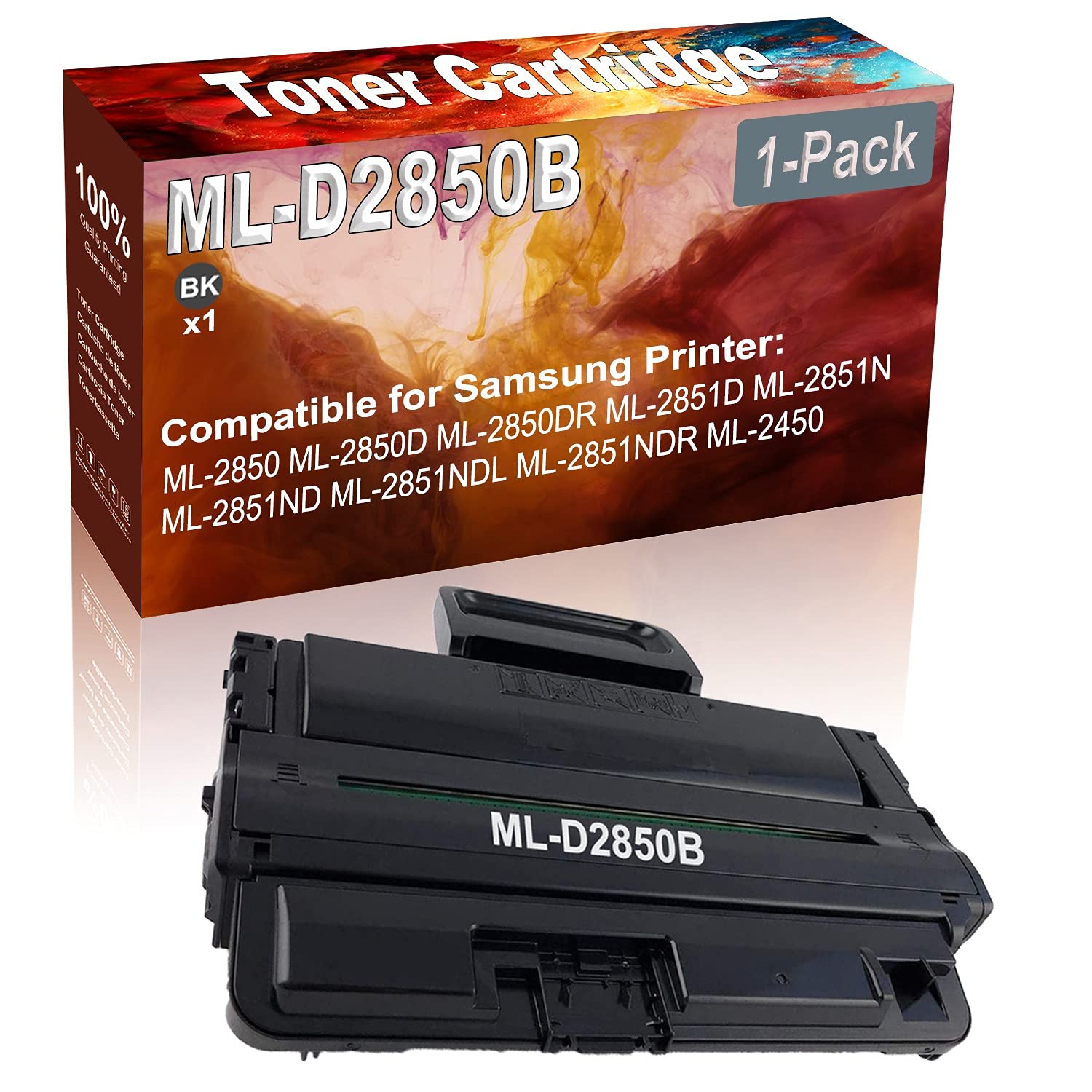 Samsung ML-2850 Series Compatible High Yield Black Toner Cartridge (1-Pack) - Replacement for ML-D2850B, ML-2850D, ML-2850DR, ML-2851D, ML-2851N, ML-2851ND Printers - Perfect for Office & Home Printing Needs